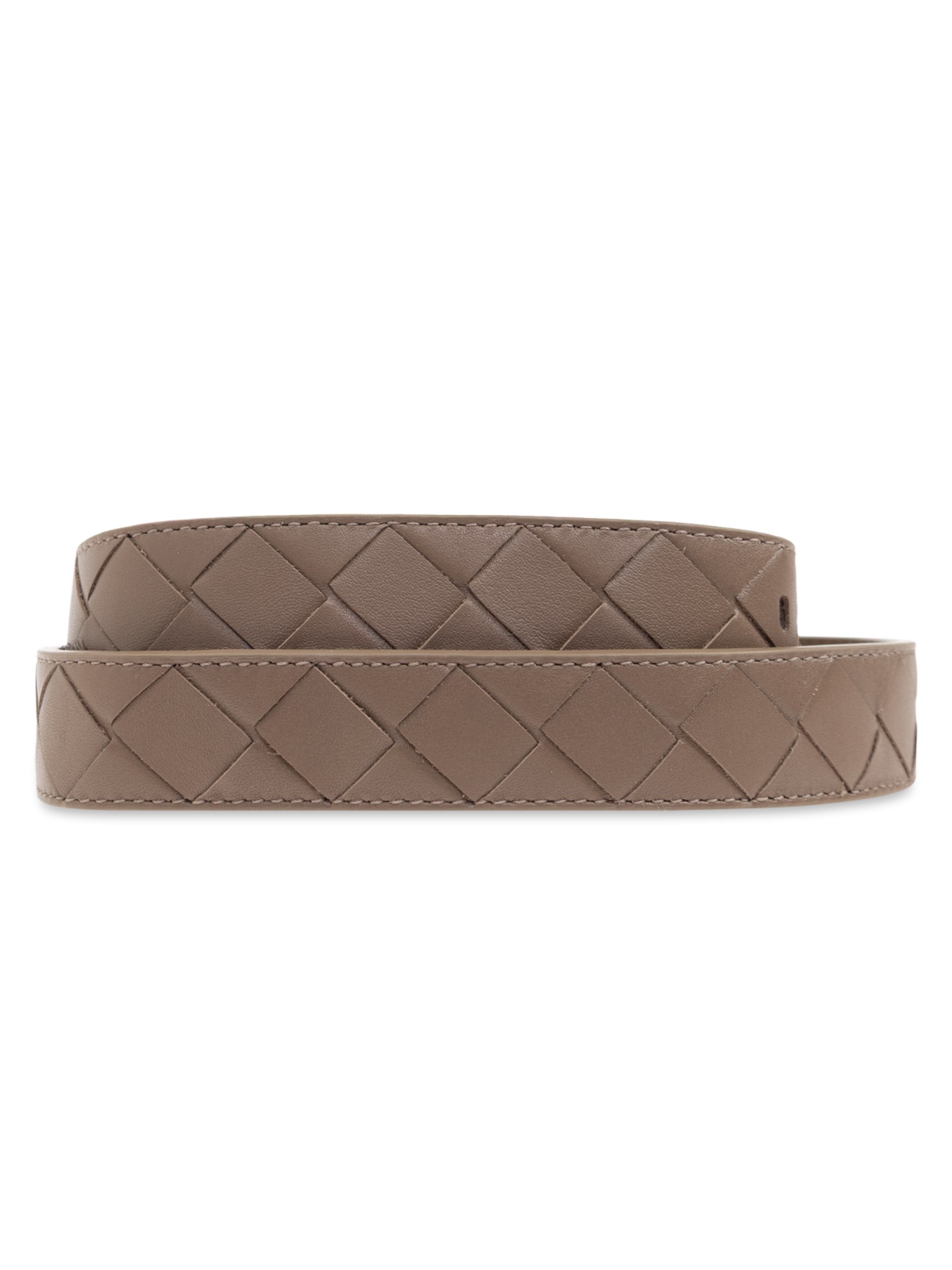 Bottega Veneta beige belt with gold hardware