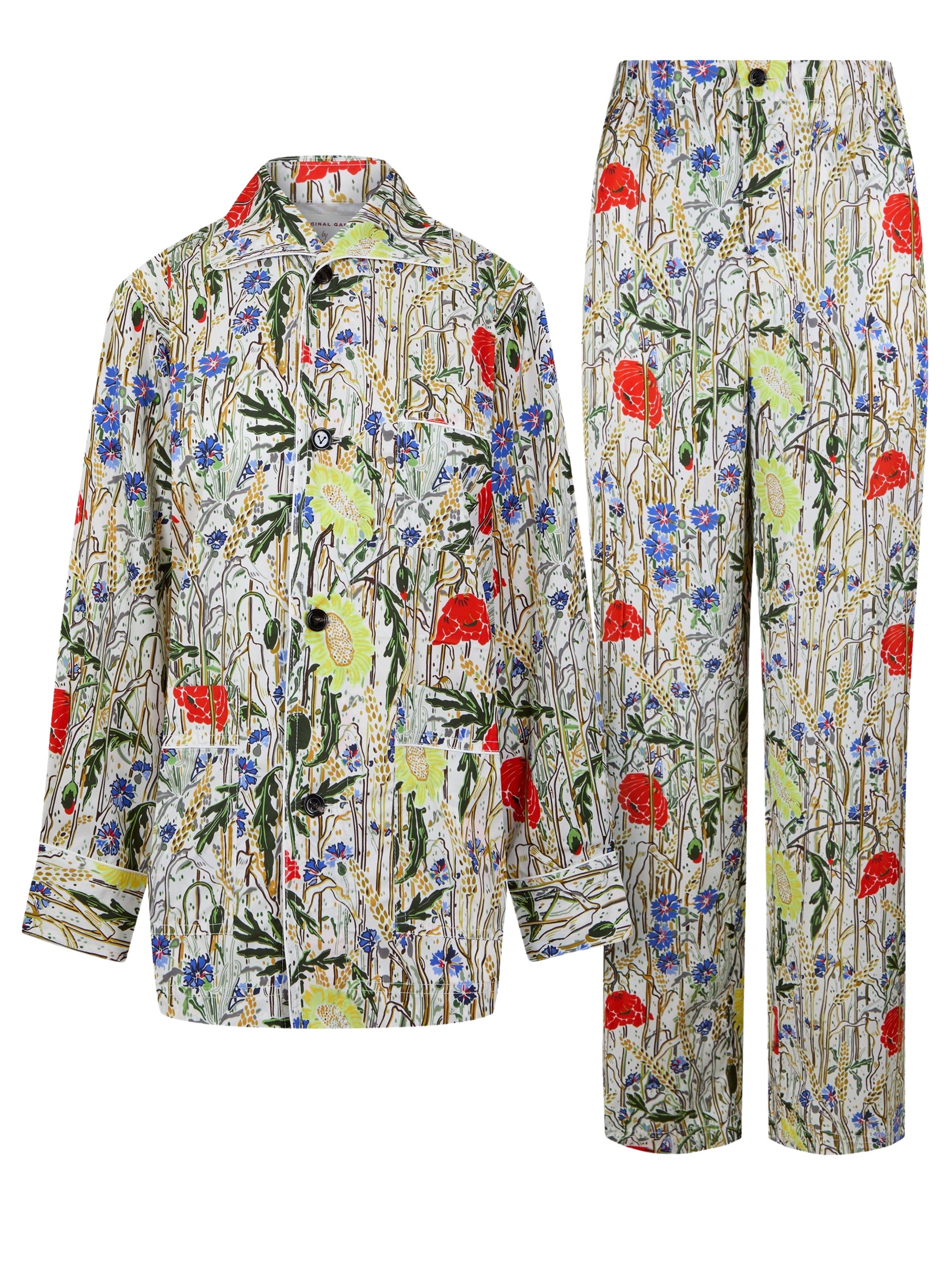 Bottega Veneta pajama-style suit in floral print
