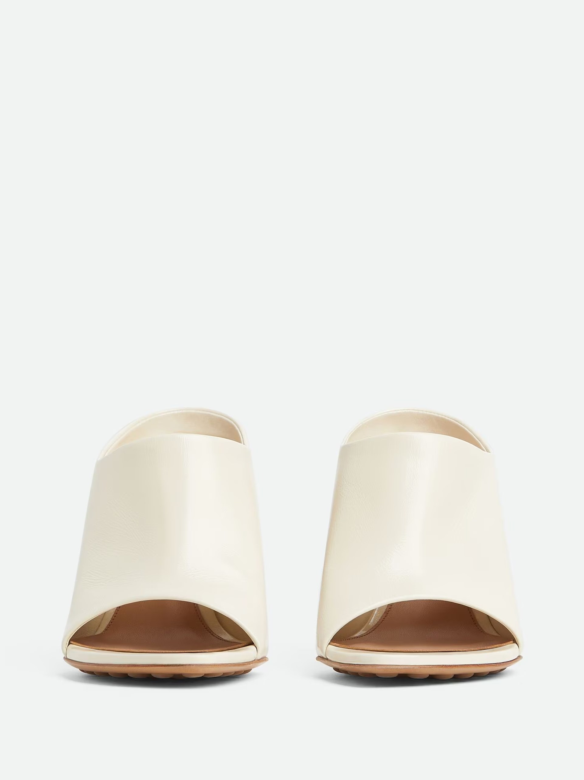 Bottega Veneta Rana mules in shiny ivory leather