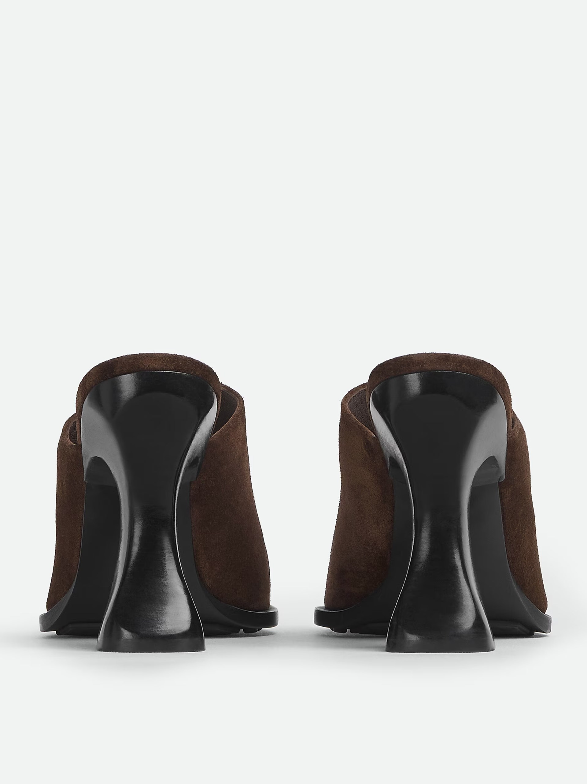 Bottega Veneta brown suede heeled mules