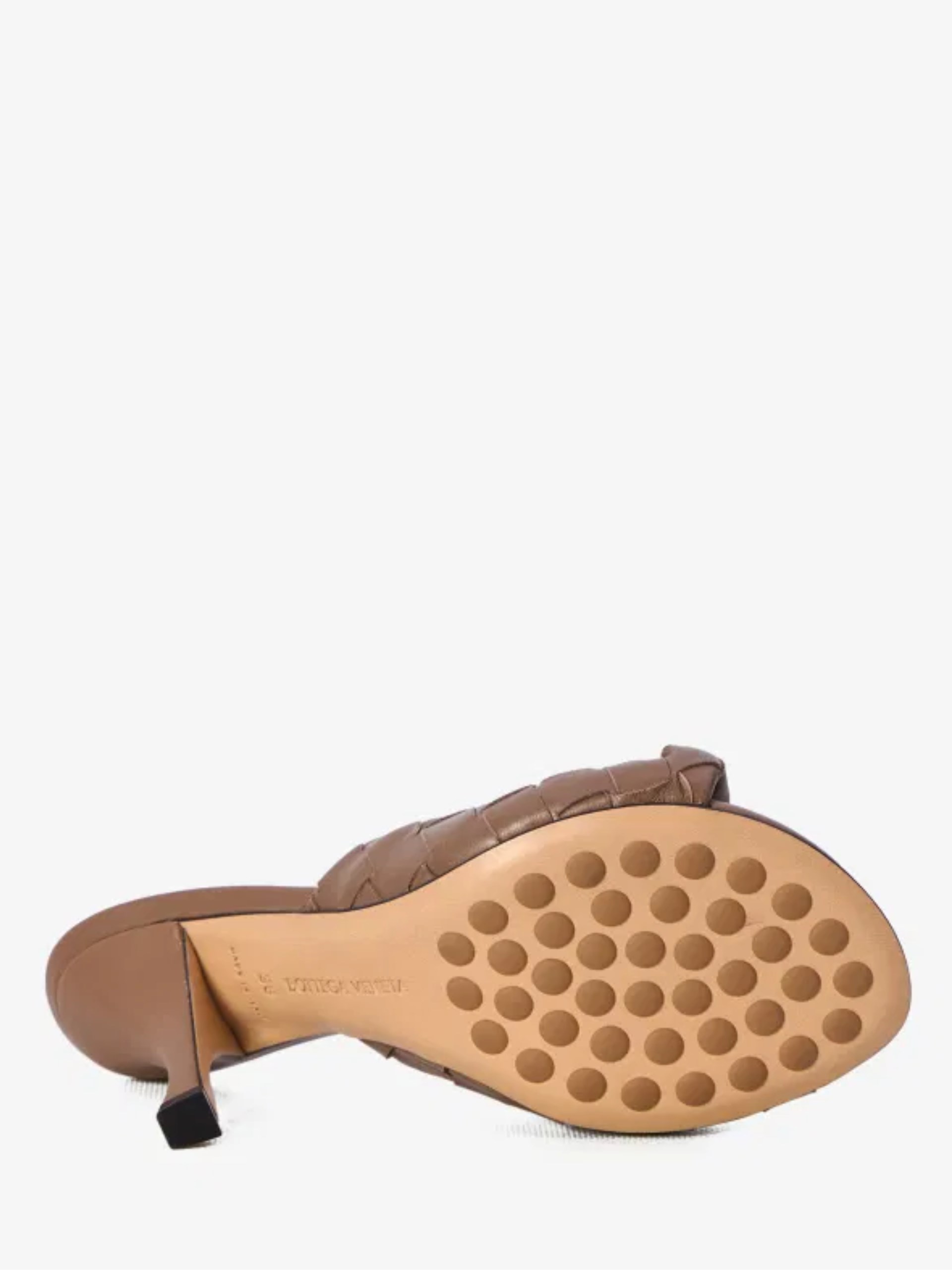 Bottega Veneta brown heeled mules