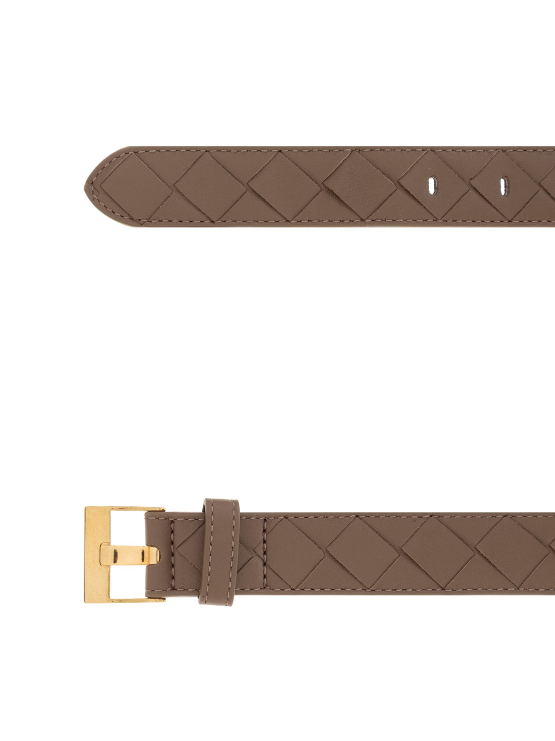 Bottega Veneta beige belt with gold hardware