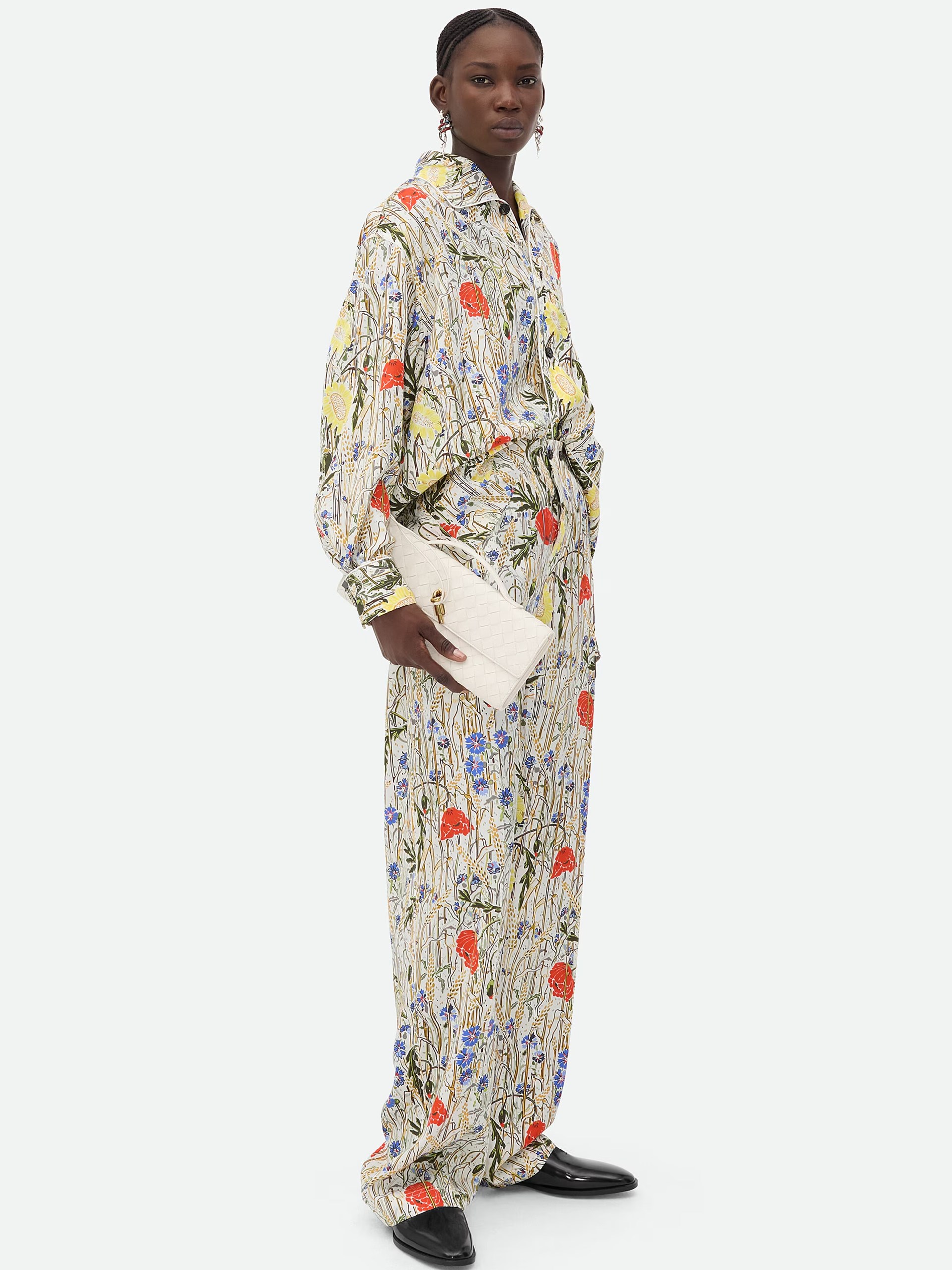 Bottega Veneta pajama-style suit in floral print