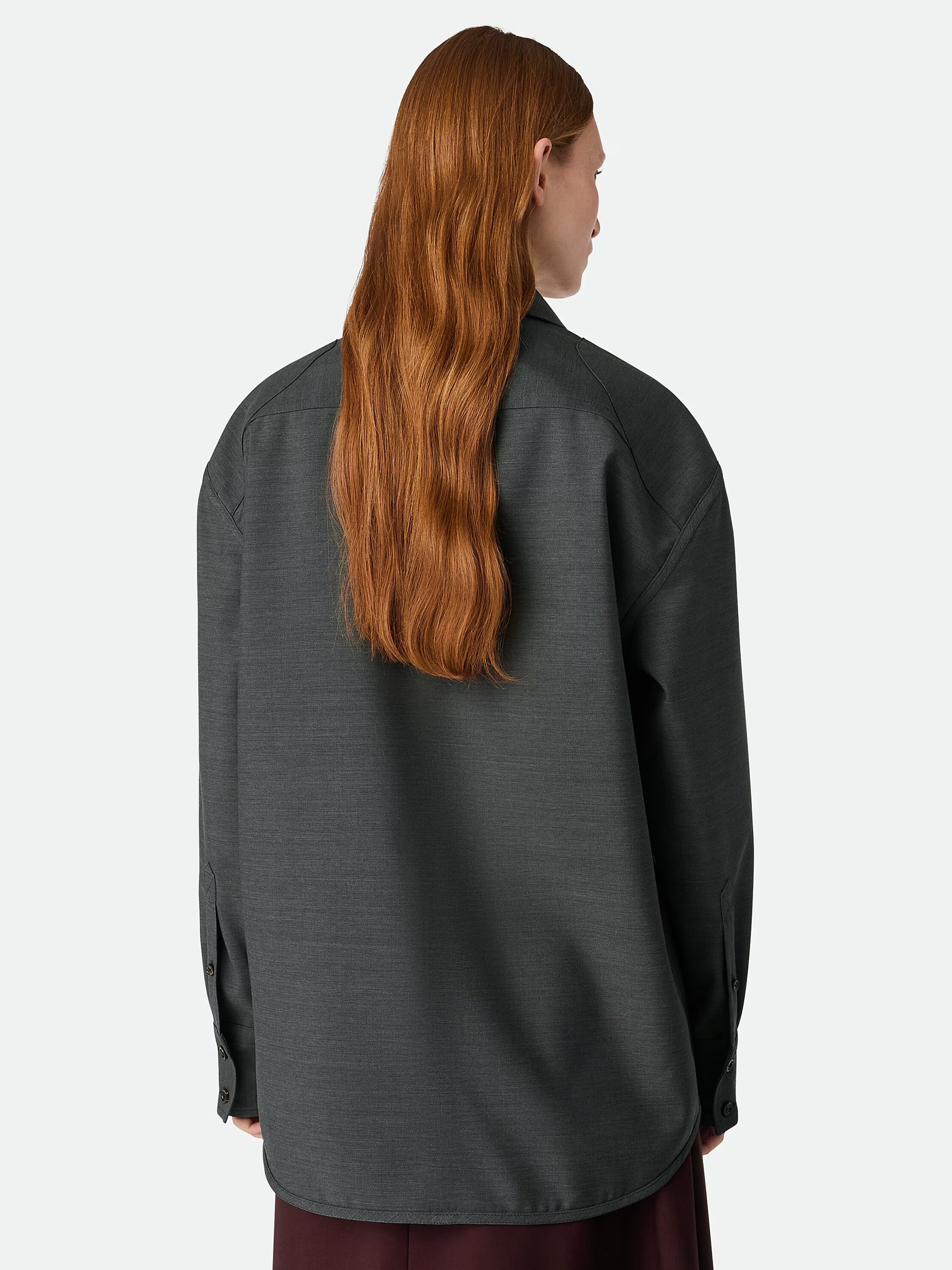 Bottega Veneta dark gray wool shirt