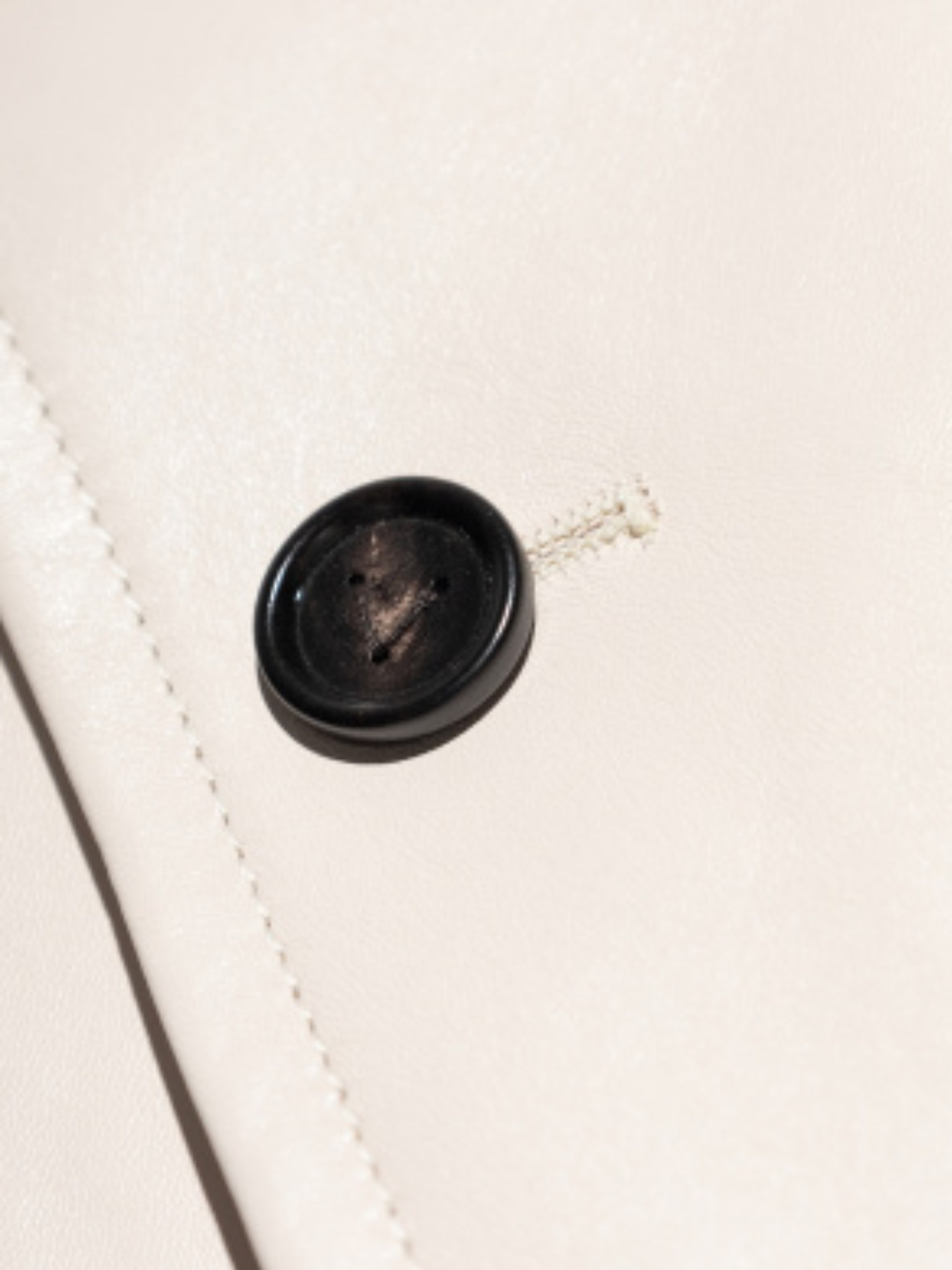 Bottega Veneta ivory leather jacket