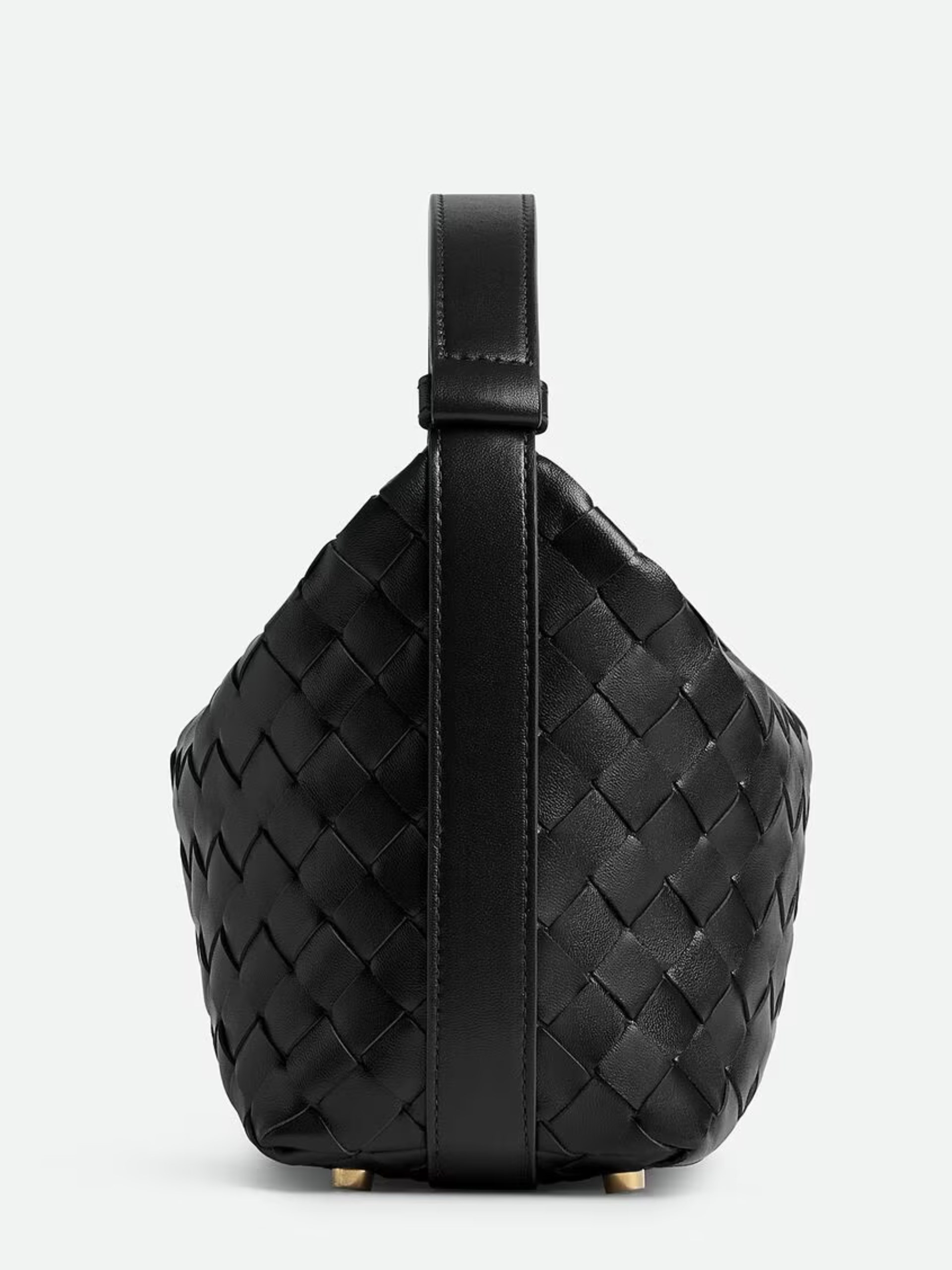 Bottega Veneta Wallace black bag in soft Intrecciato leather