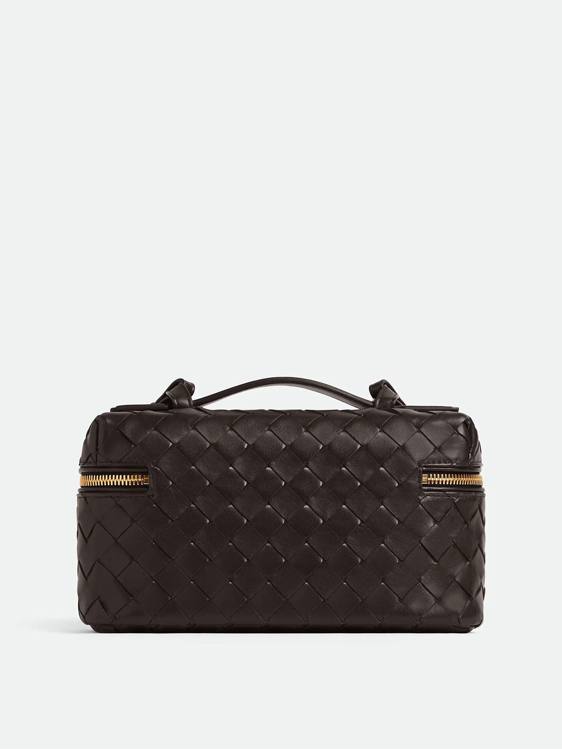 Темно-коричнева сумка Bottega Veneta Bang Bang з м’якої шкіри Intrecciato