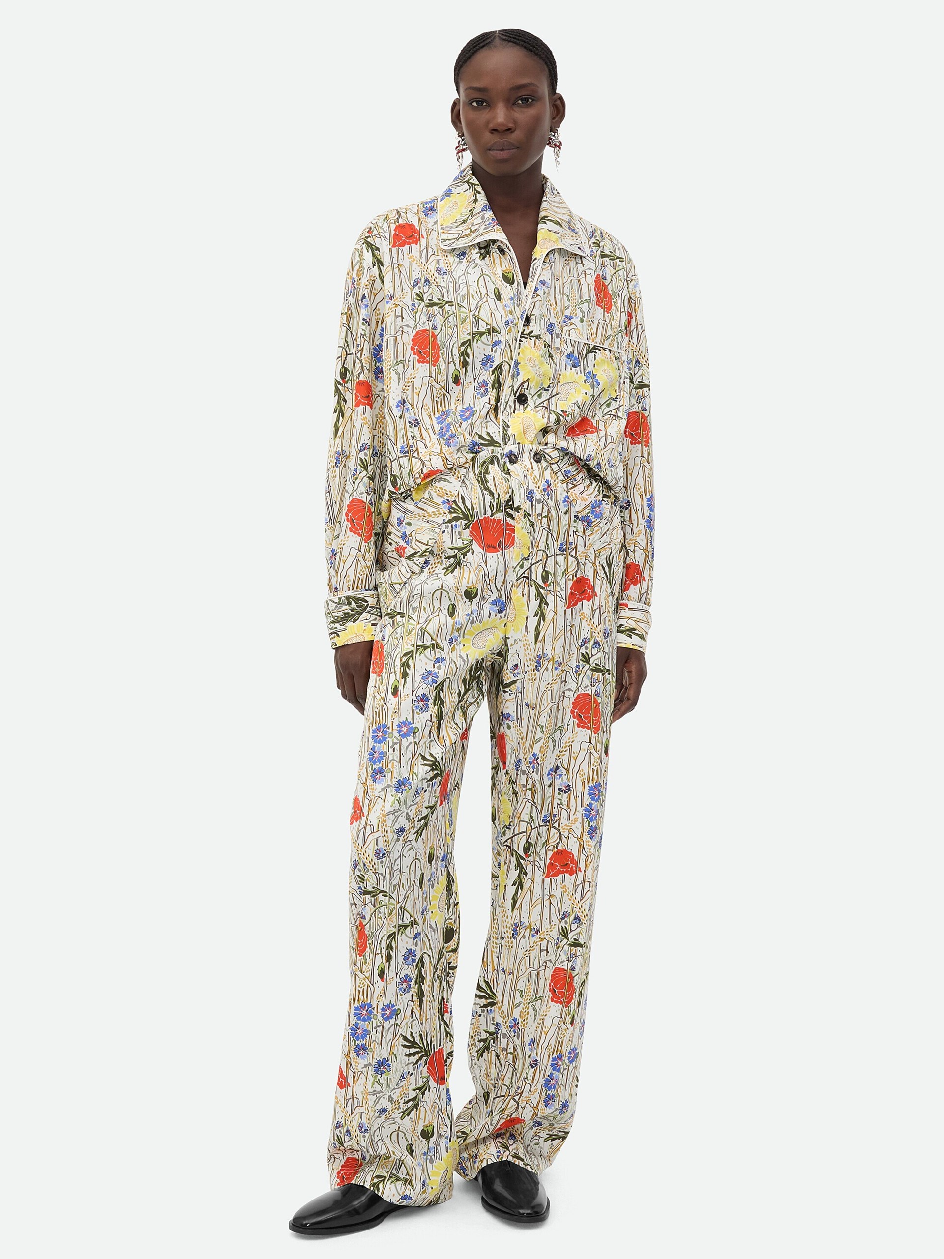 Bottega Veneta pajama-style suit in floral print