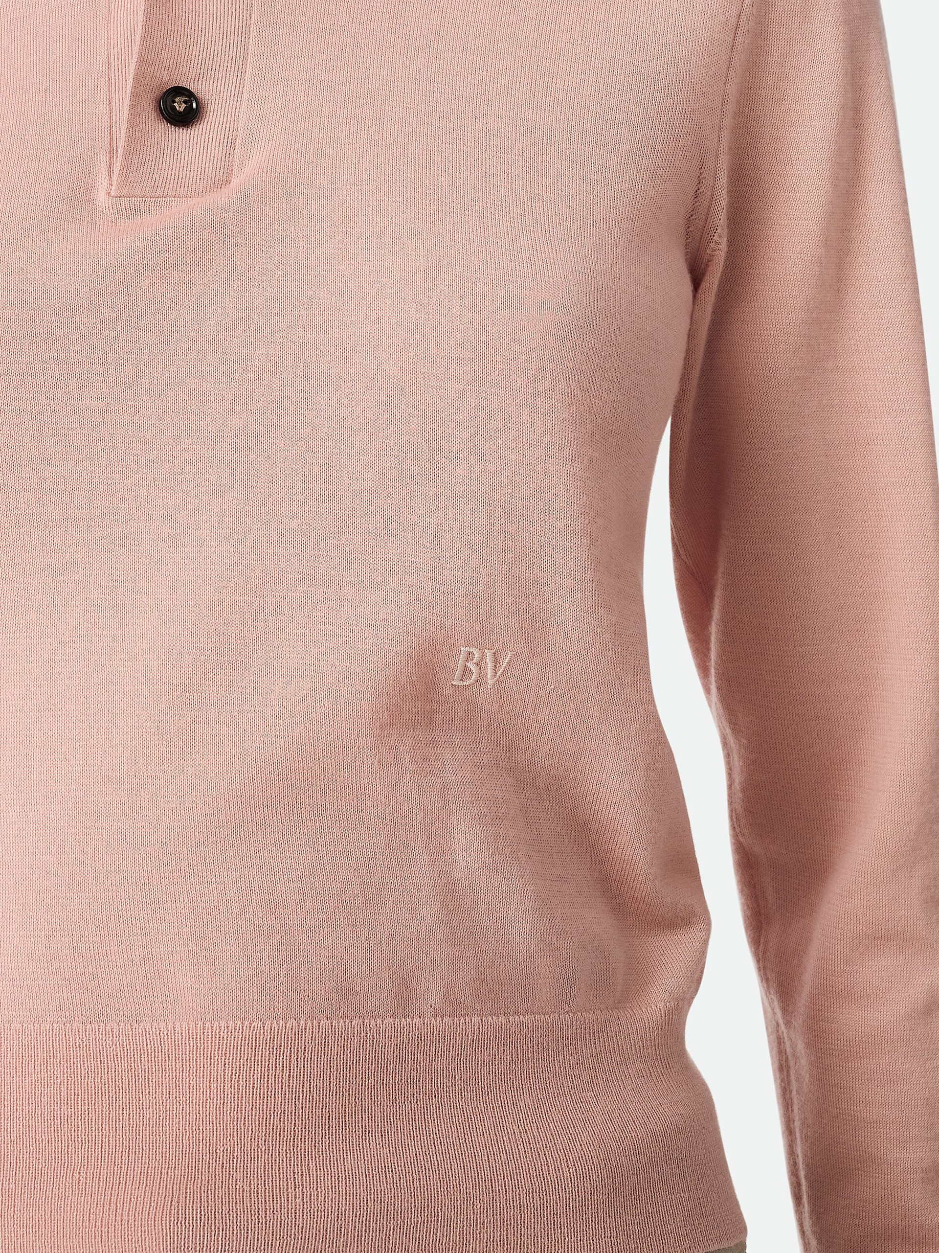 Bottega Veneta soft pink cashmere polo