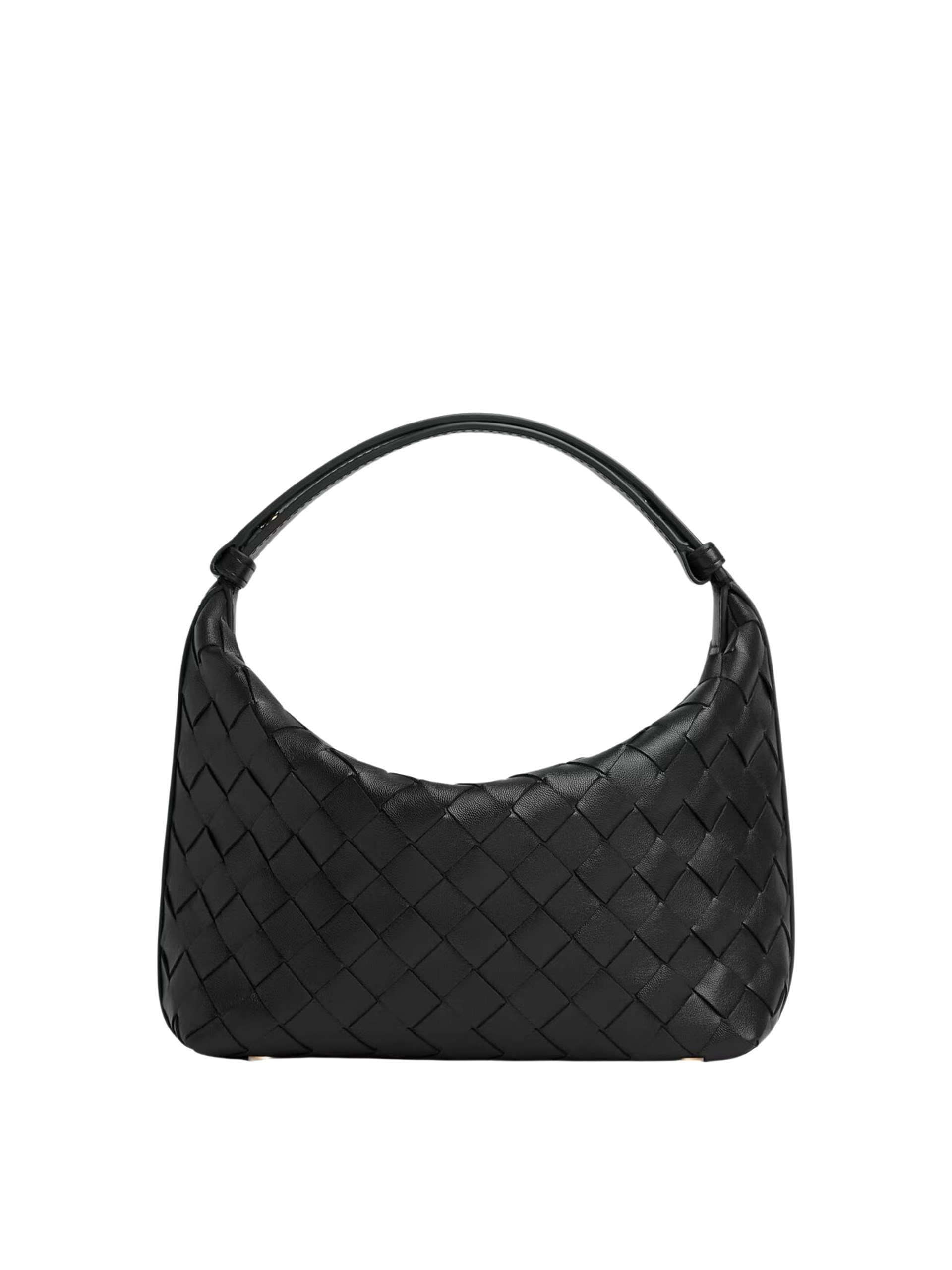 Чорна сумка Bottega Veneta Wallace з м’якої шкіри Intrecciato