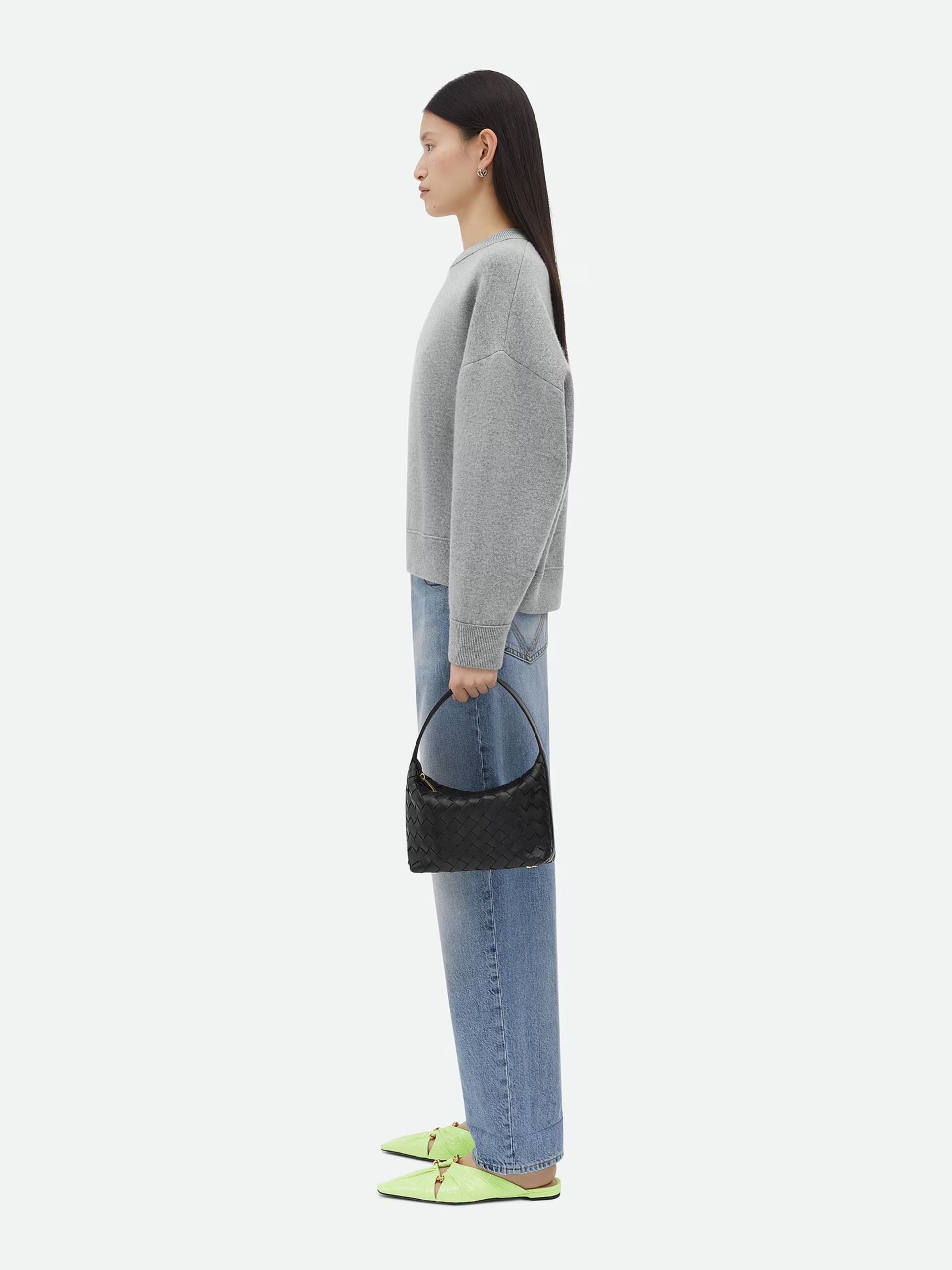 Bottega Veneta Wallace black bag in soft Intrecciato leather