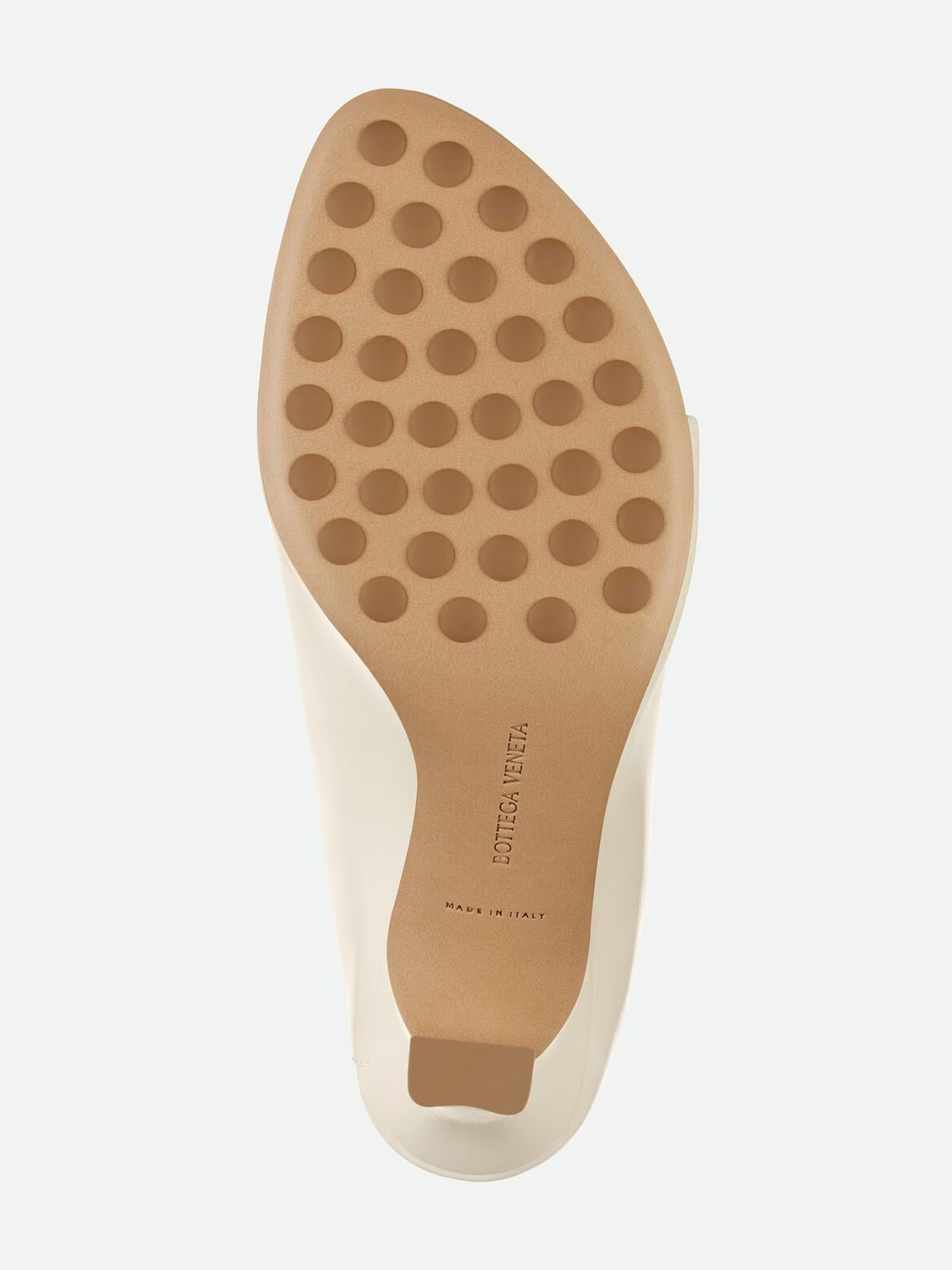 Bottega Veneta Rana mules in shiny ivory leather