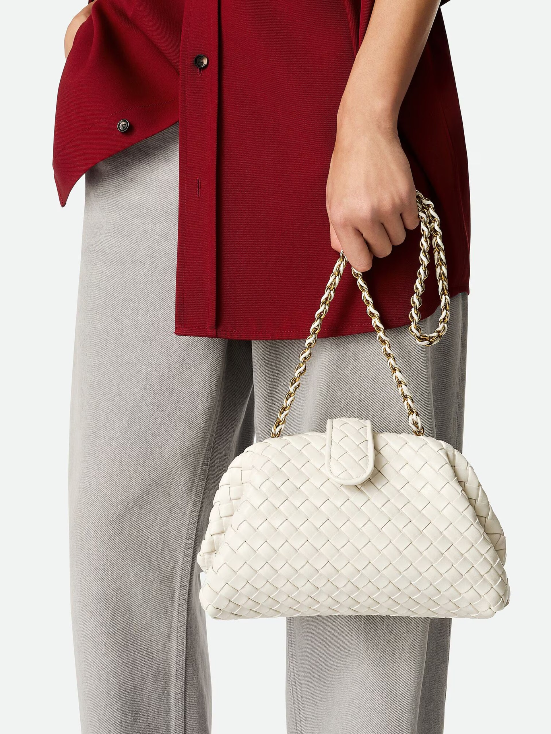 Bottega Veneta Small Lauren 1980 bag in milk