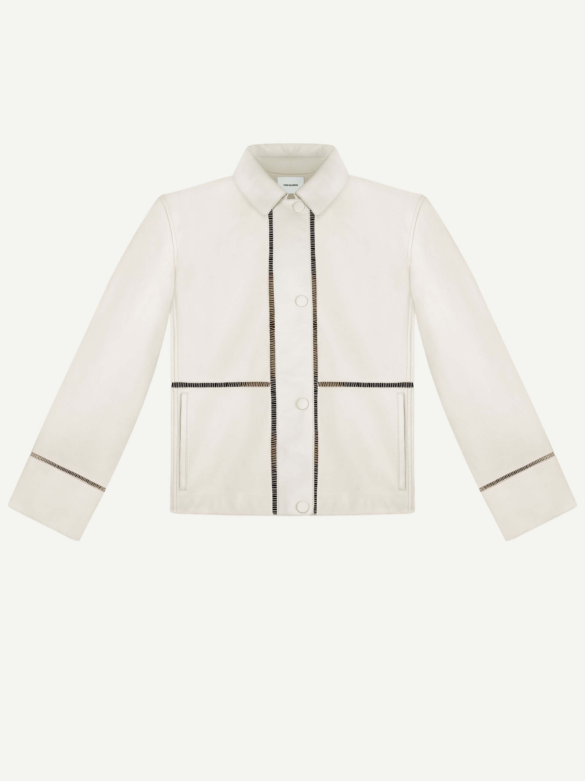 Yves Salomon light beige leather jacket