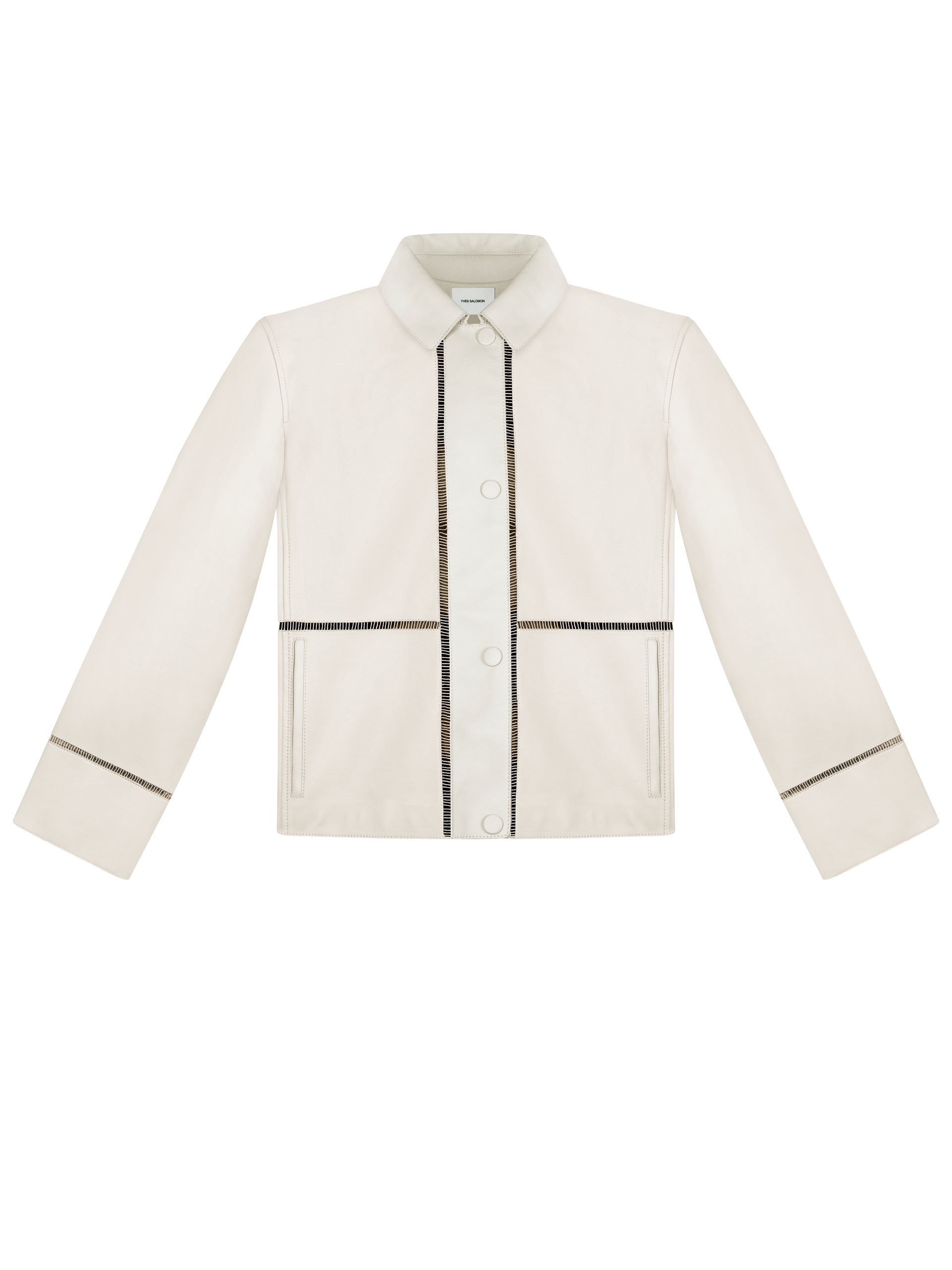 Yves Salomon light beige leather jacket