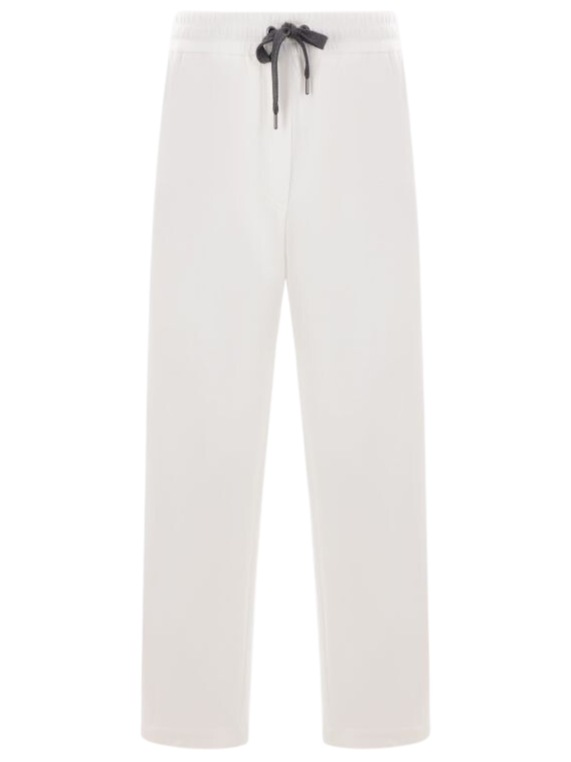 Brunello Cucinelli white cotton joggers