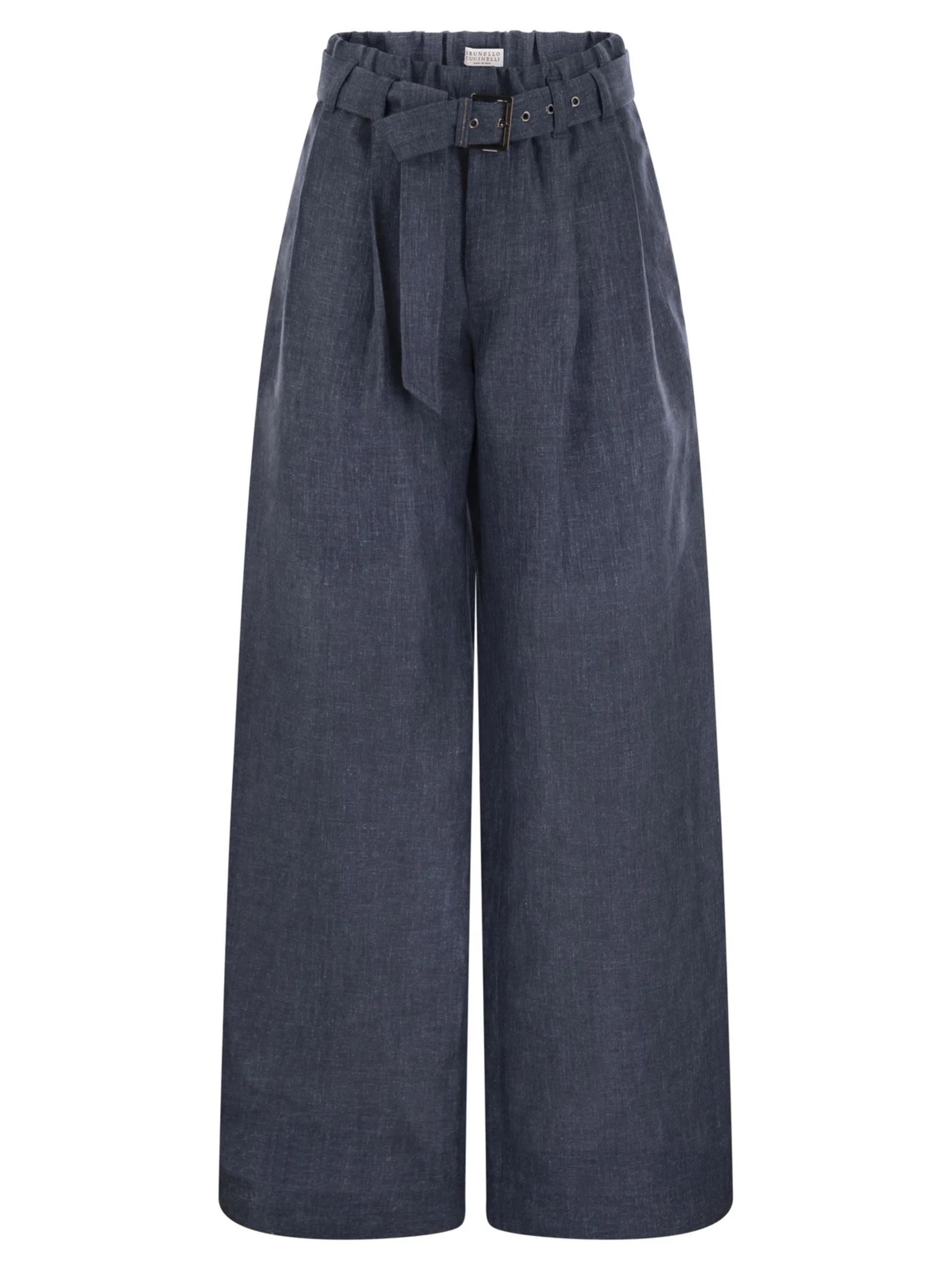 Brunello Cucinelli Denim Effect Explorer Track Trousers
