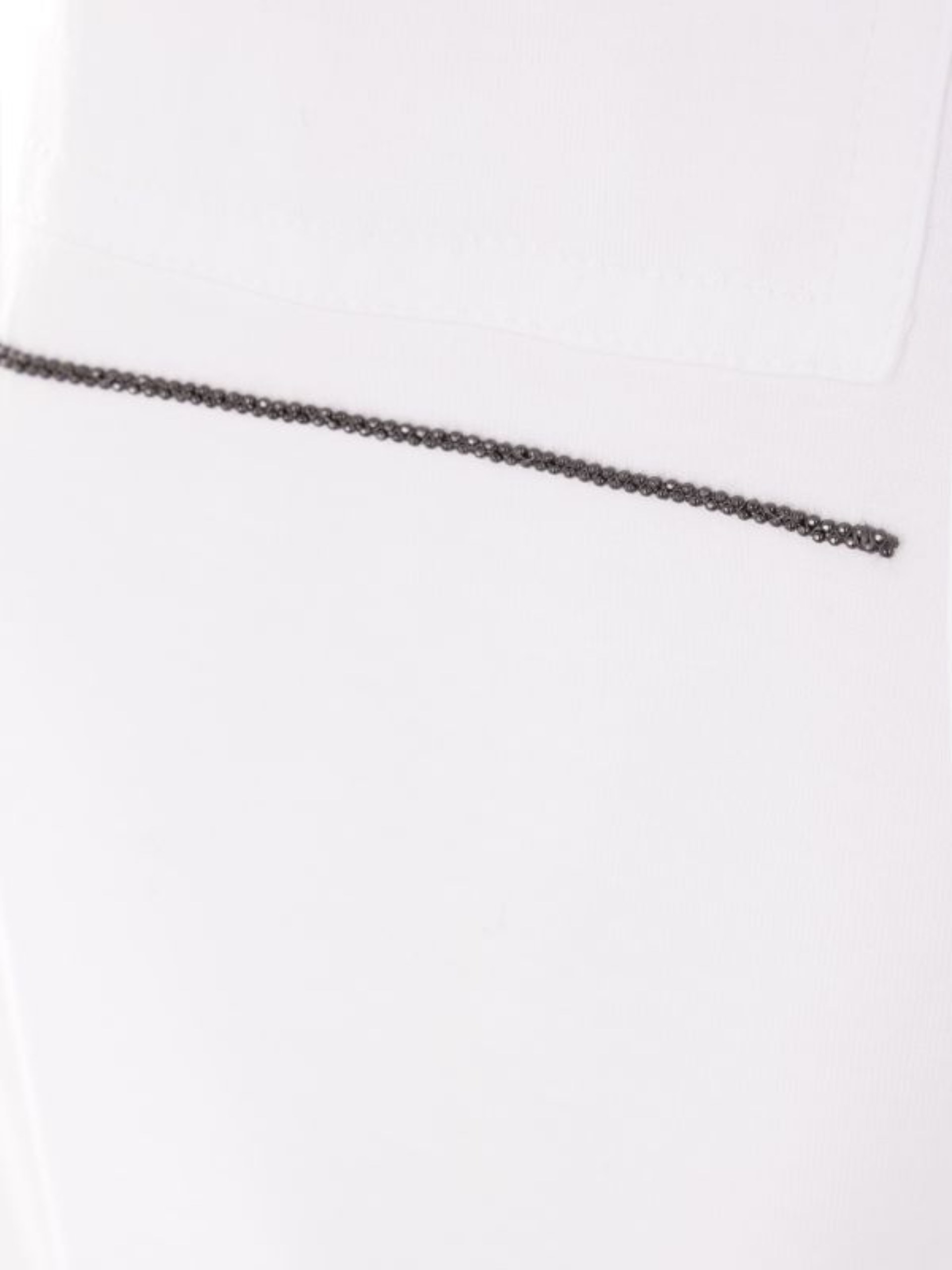 Brunello Cucinelli white T-shirt with pocket and Monili decoration