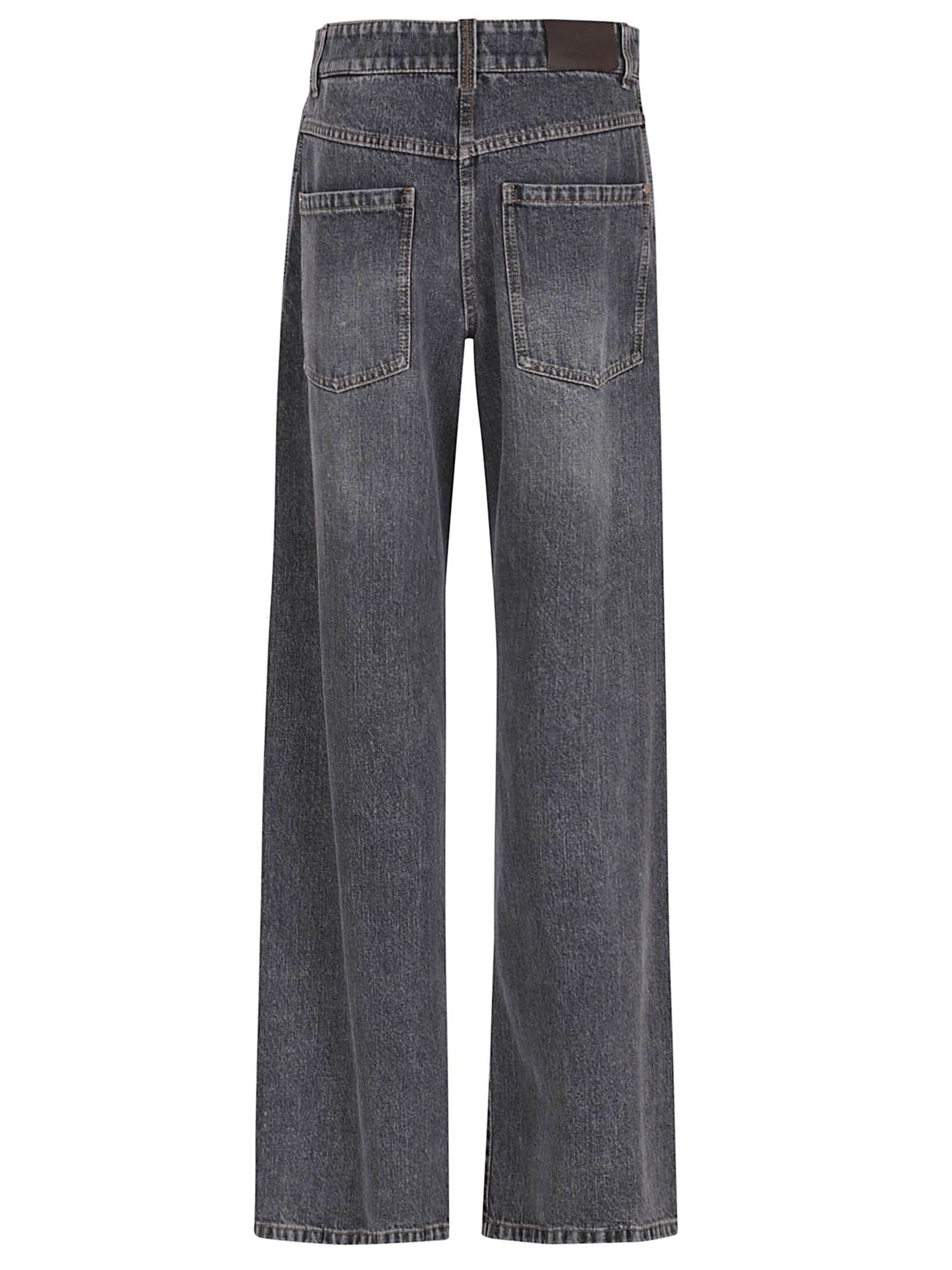 Brunello Cucinelli grey straight jeans