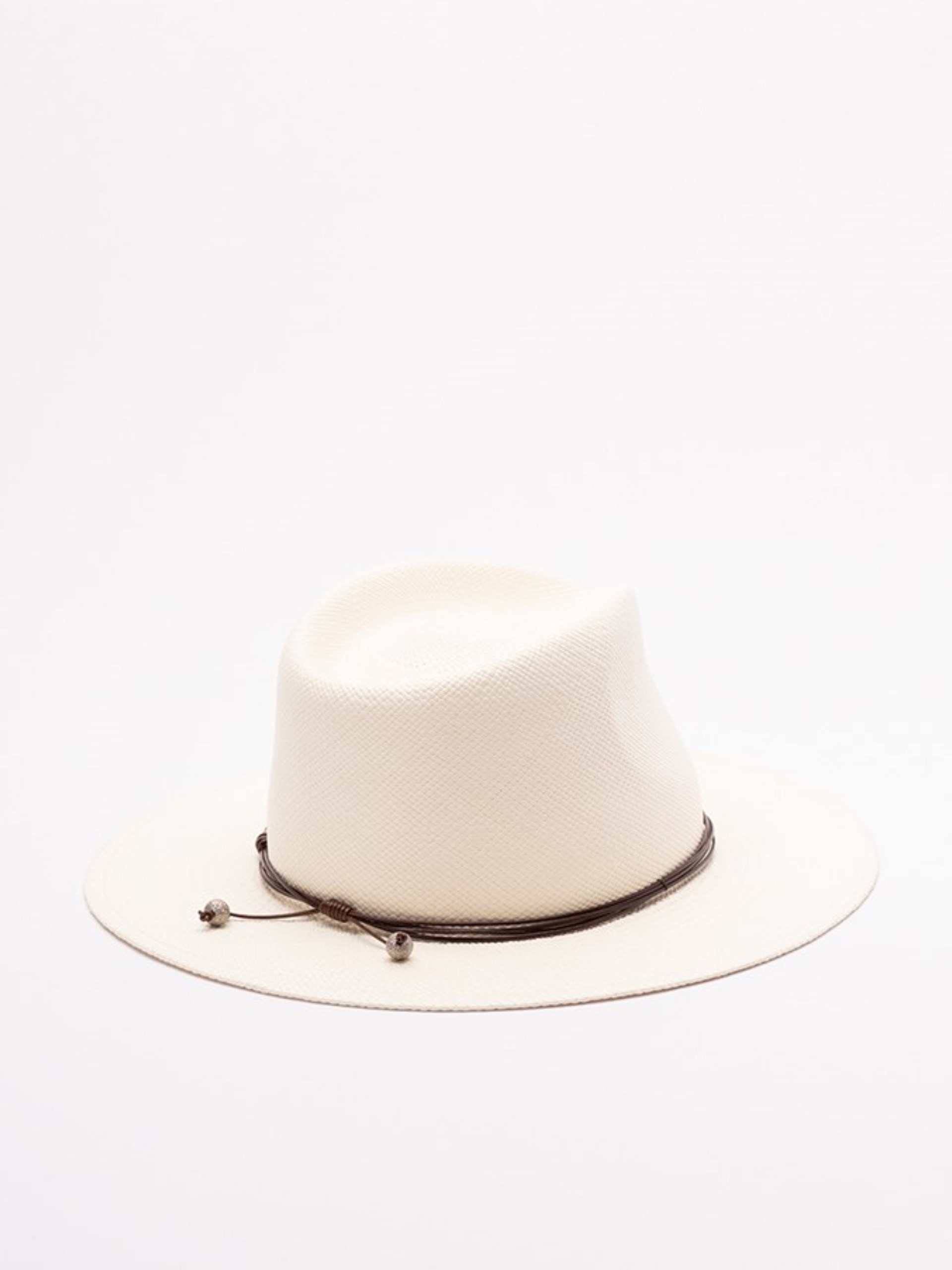 Brunello Cucinelli straw hat with contrasting details