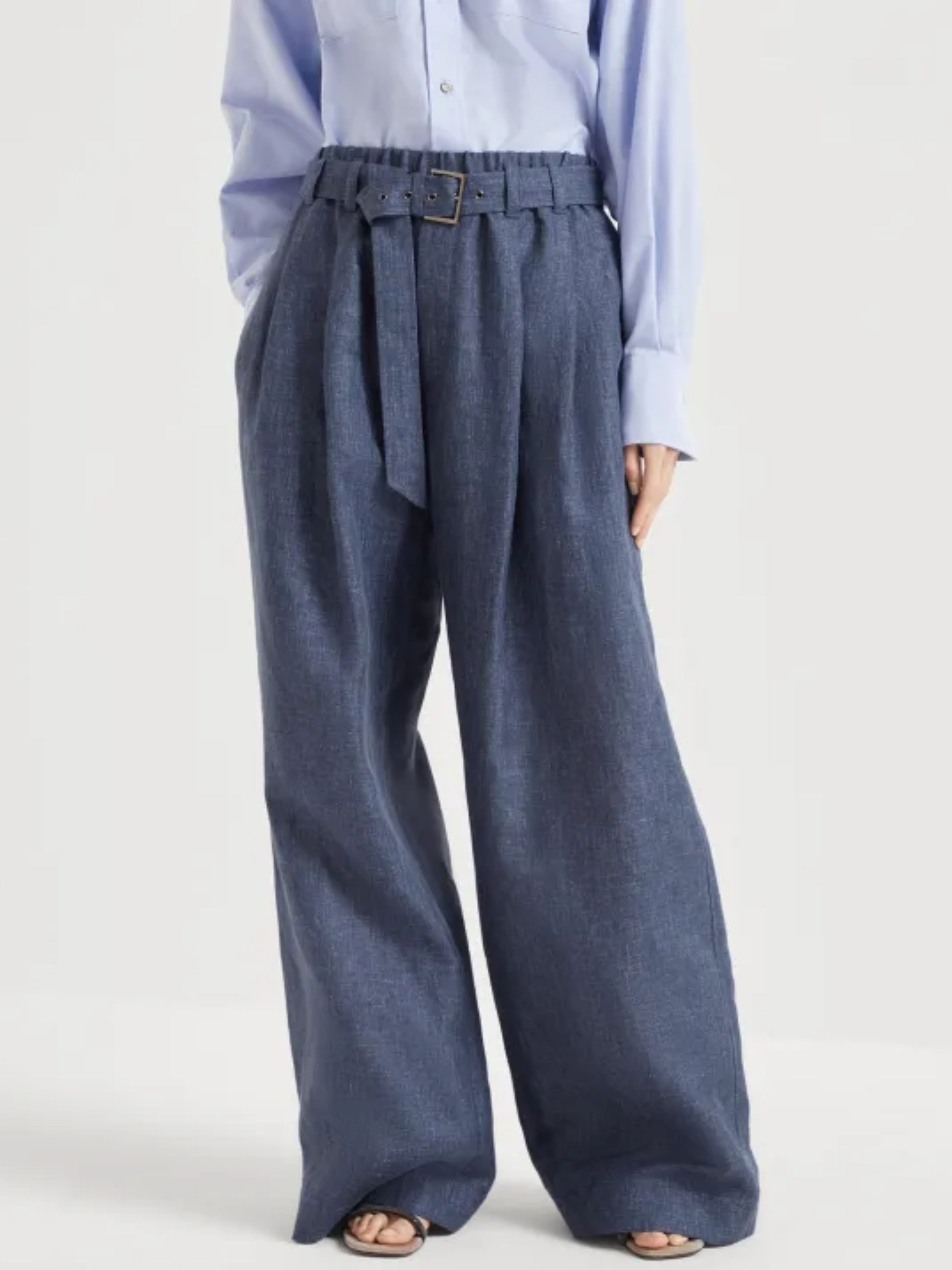 Brunello Cucinelli Denim Effect Explorer Track Trousers