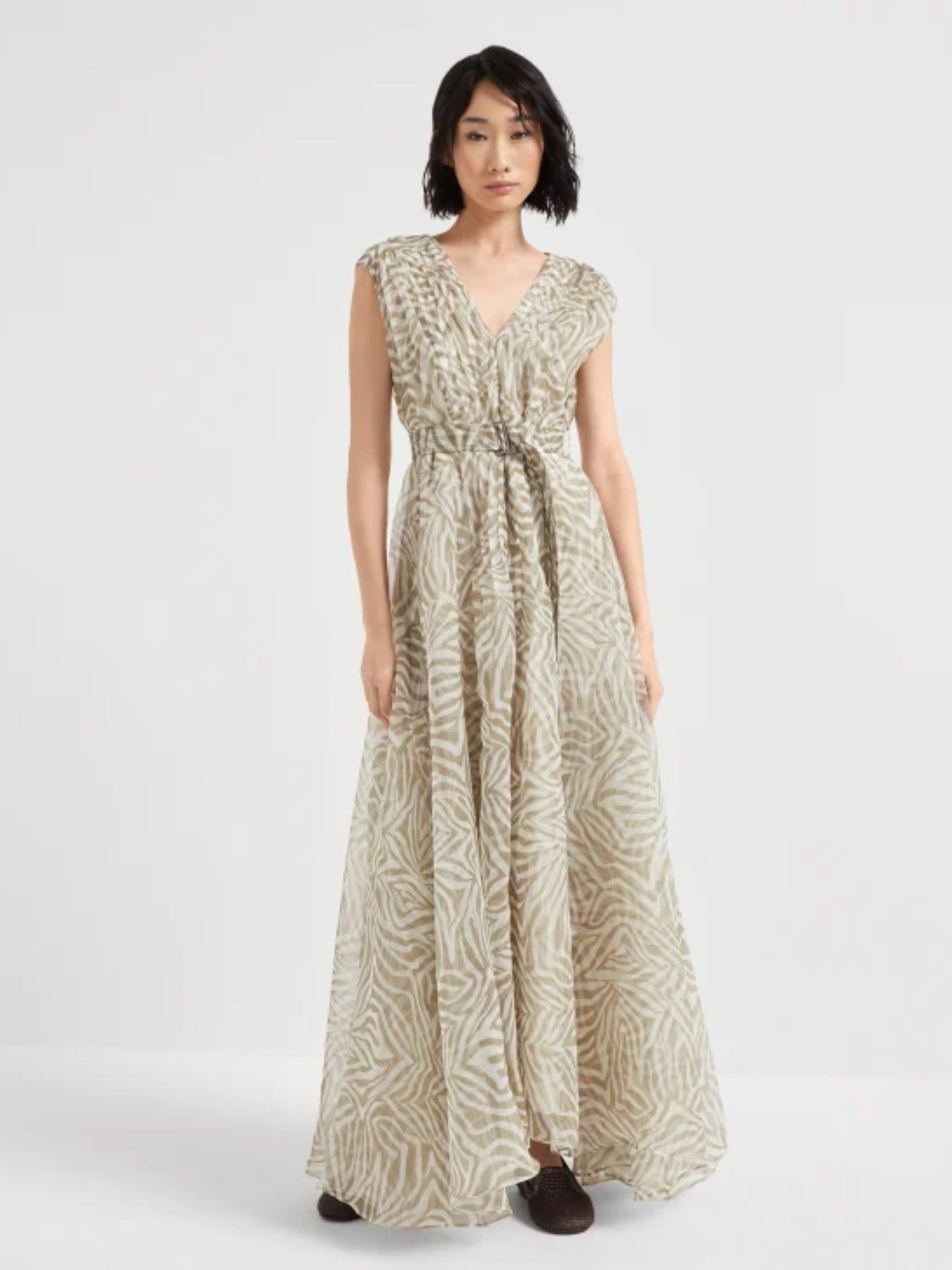 Brunello Cucinelli printed silk dress