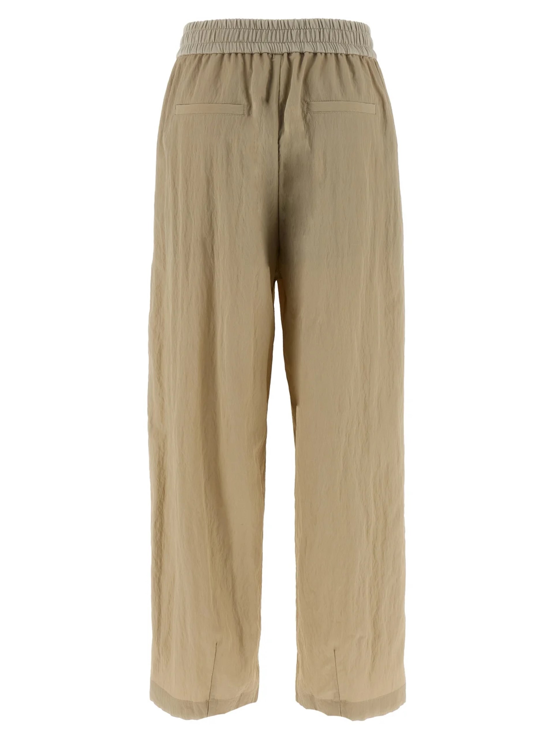 Brunello Cucinelli beige lace-up pants