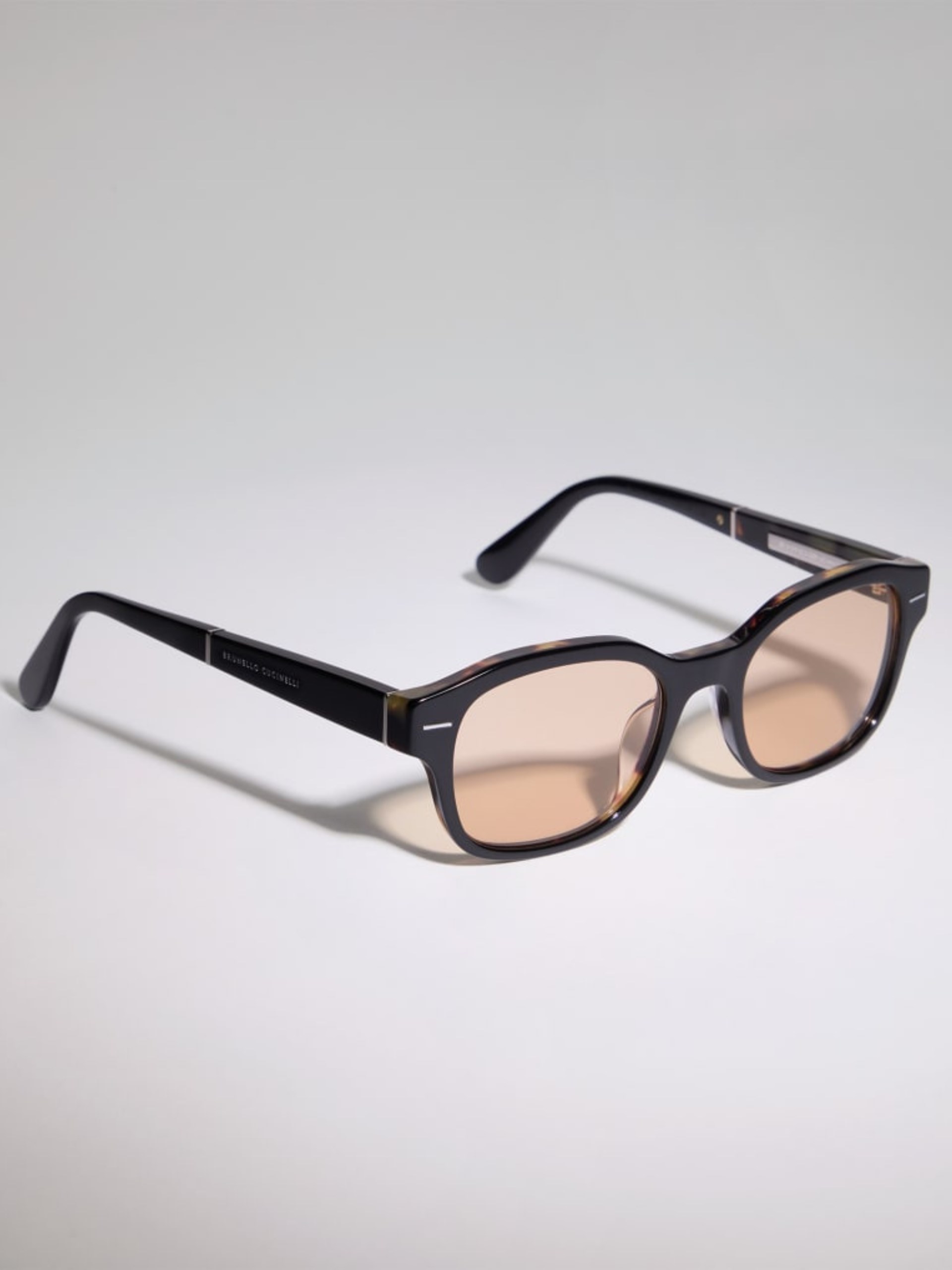 Brunello Cucinelli Sartorial Sunset Acetate Sunglasses in Black