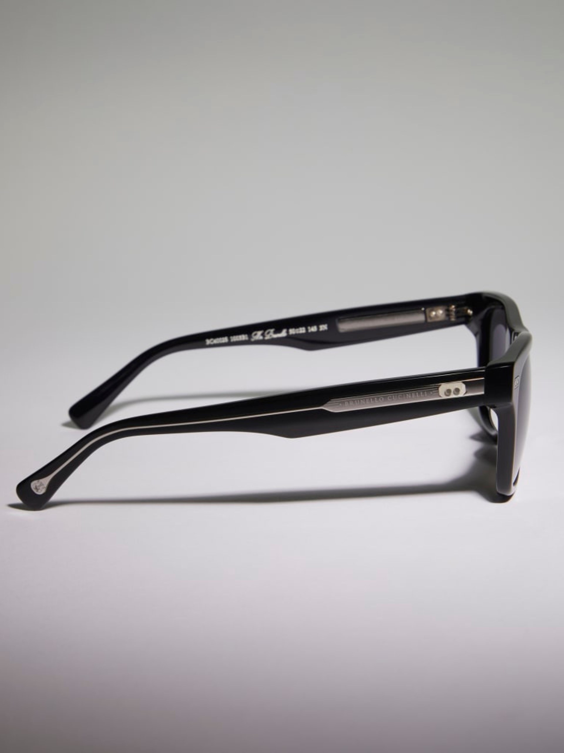 Brunello Cucinelli Mr. Brunello Black Acetate Sunglasses