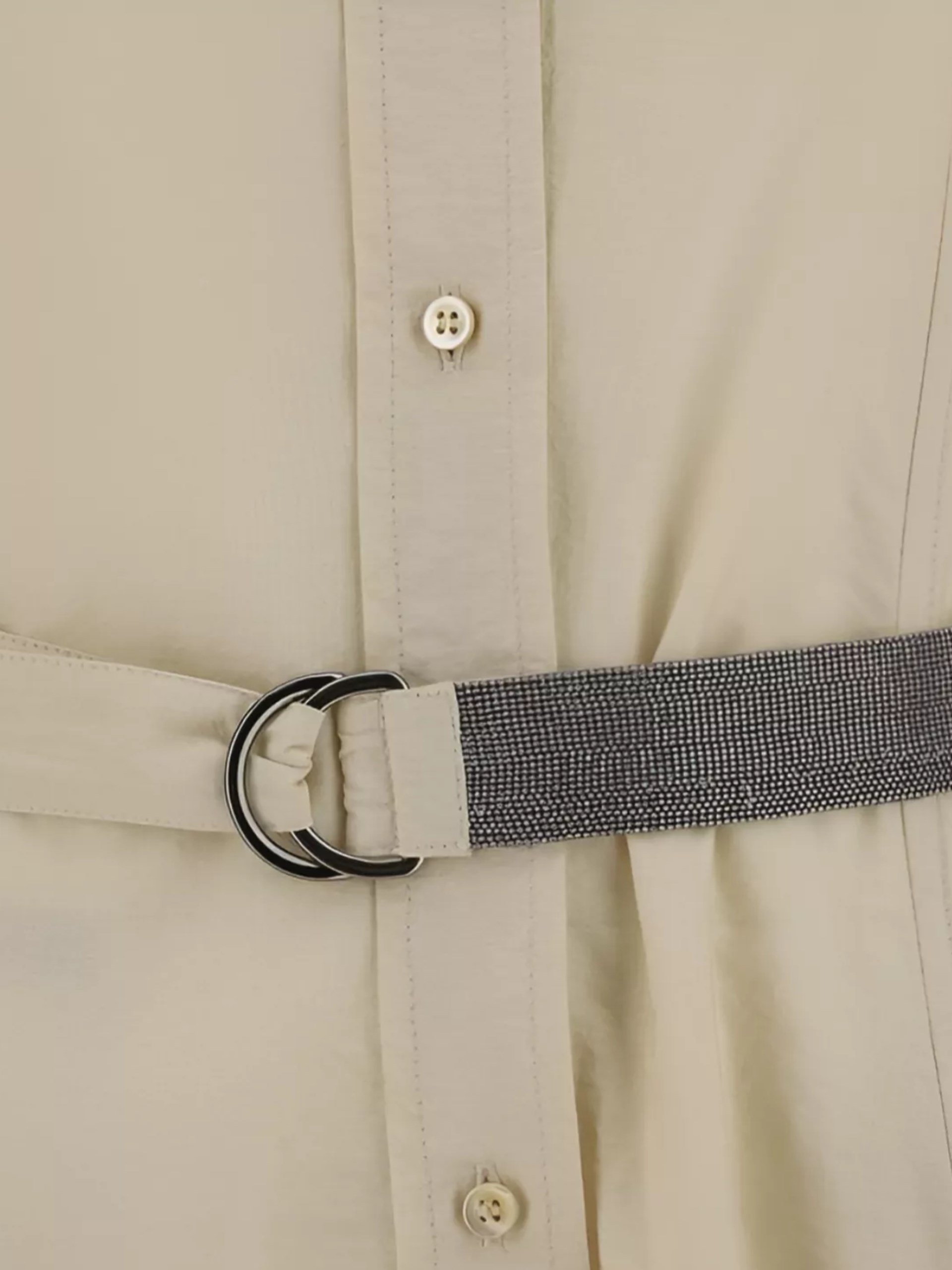 Brunello Cucinelli cotton long dress with adjustable belt