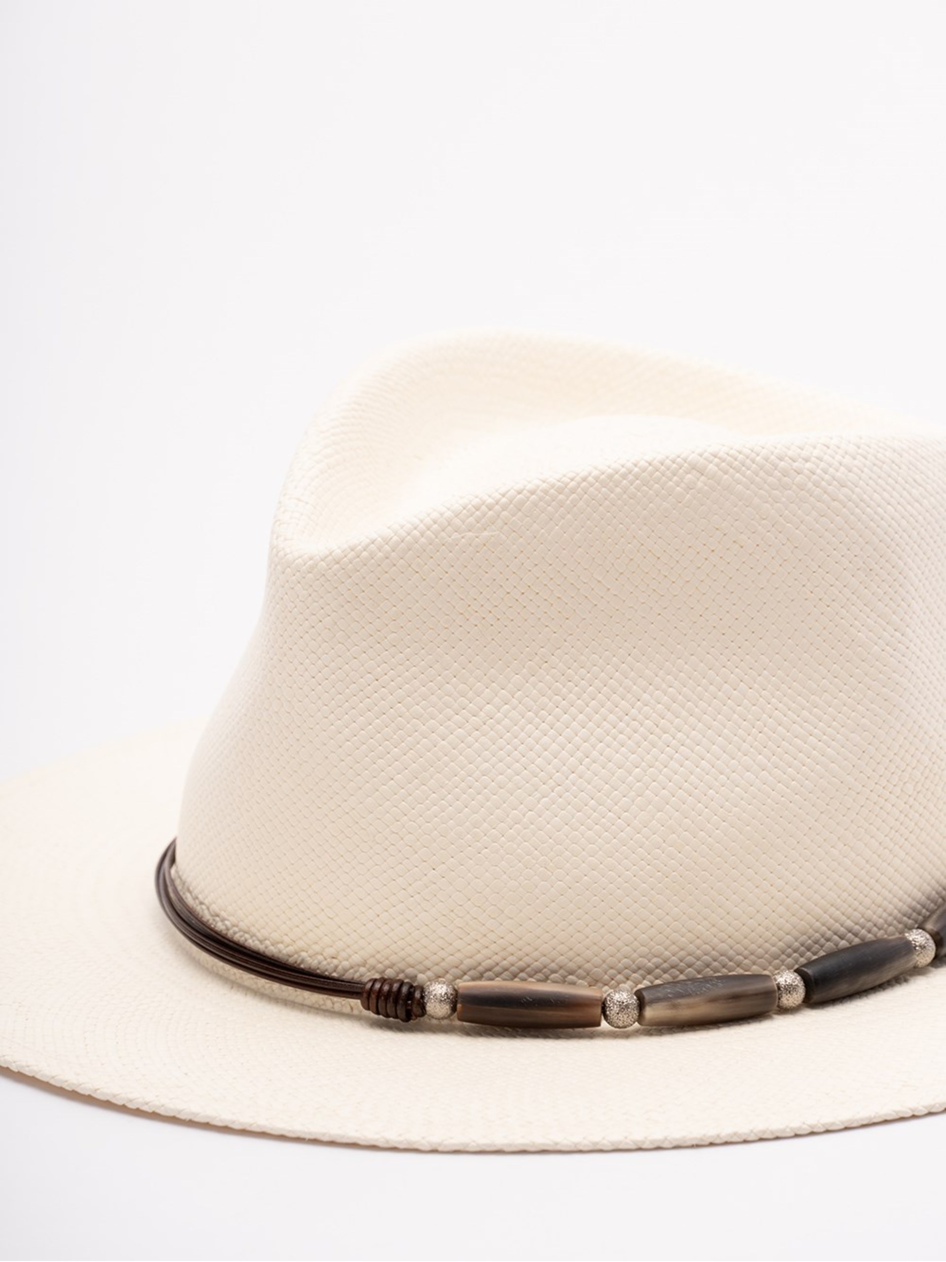 Brunello Cucinelli straw hat with contrasting details