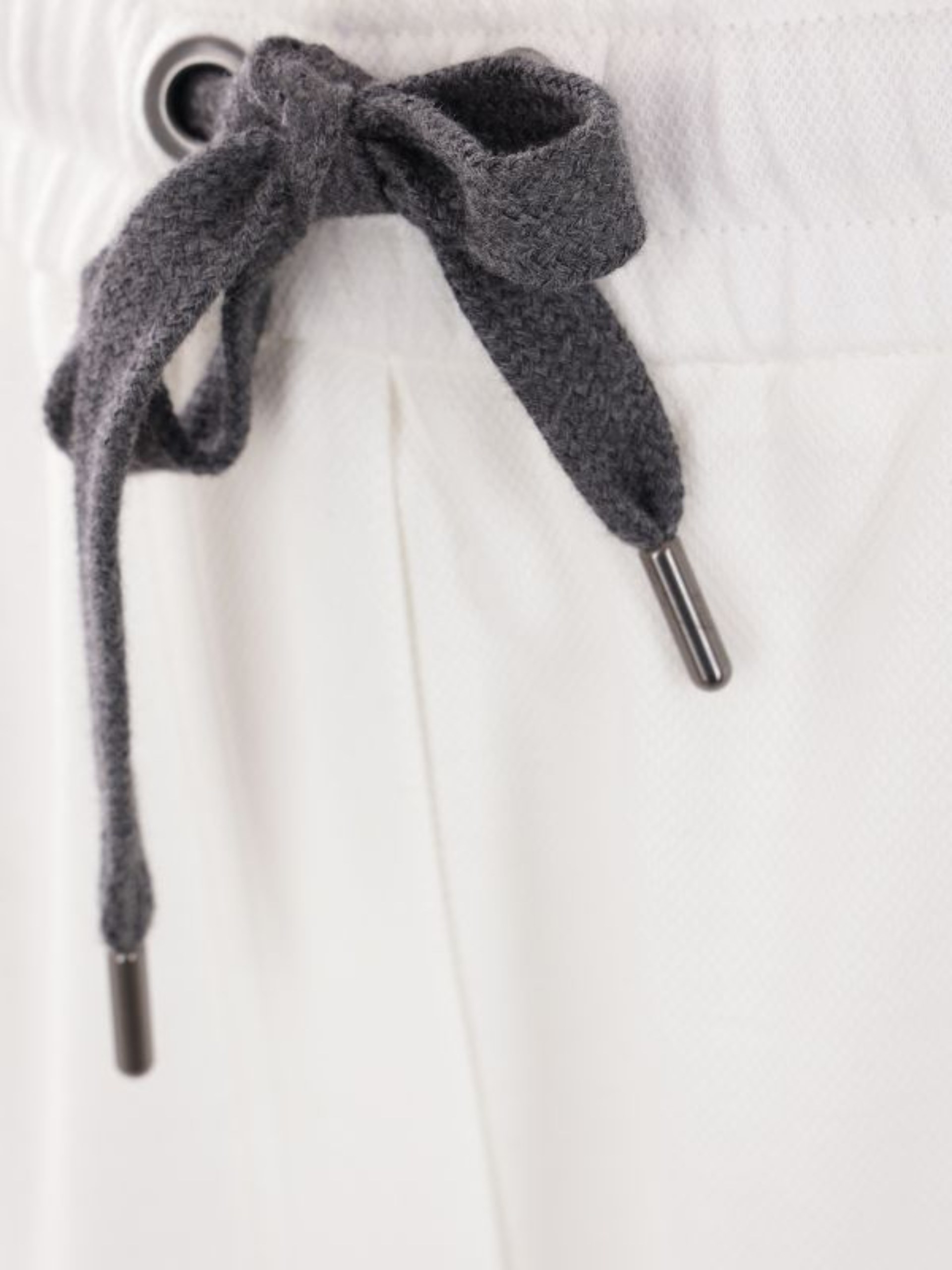 Brunello Cucinelli white cotton joggers