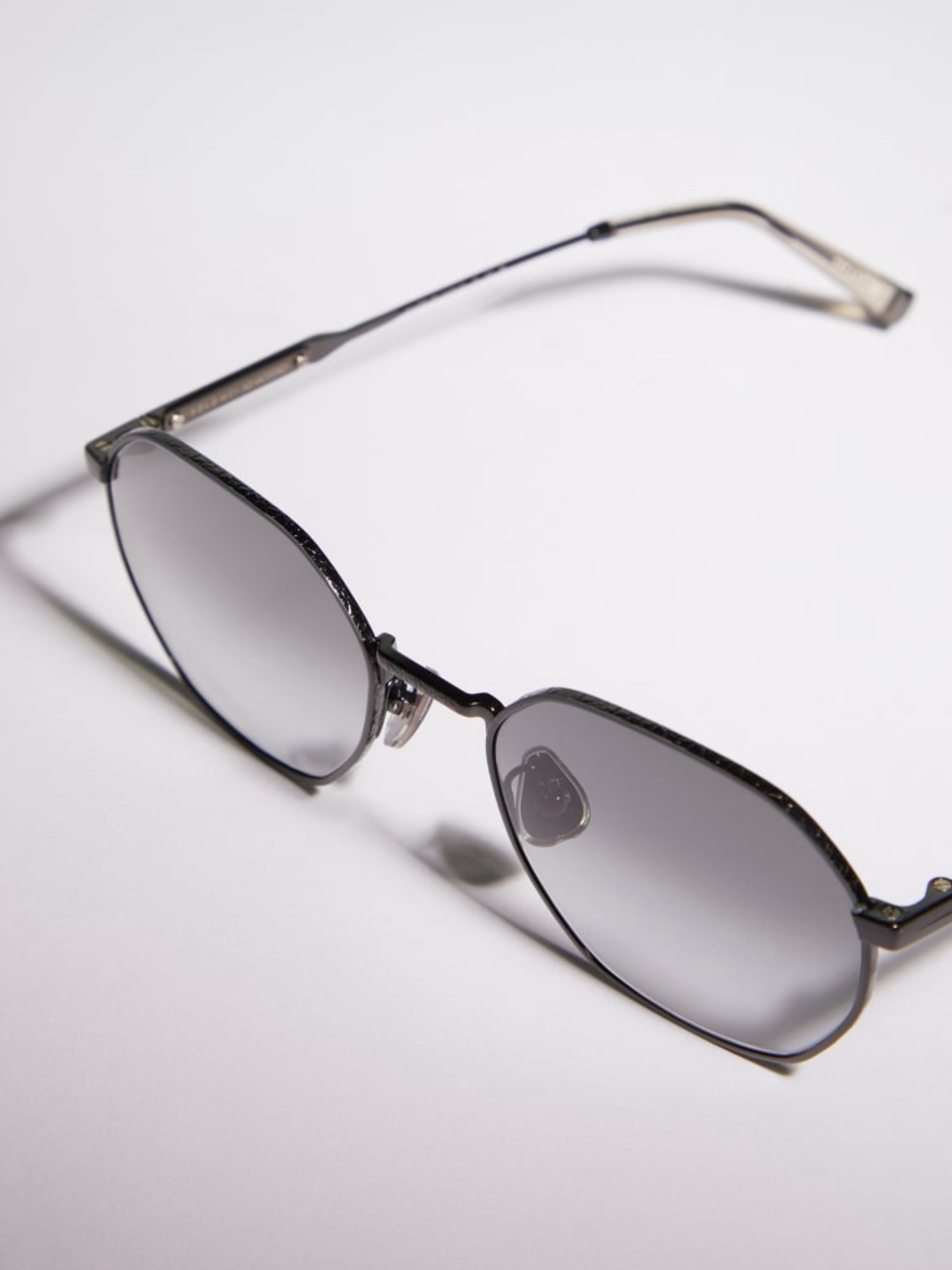 Brunello Cucinelli Intarsia Rays Titanium Grey Sunglasses