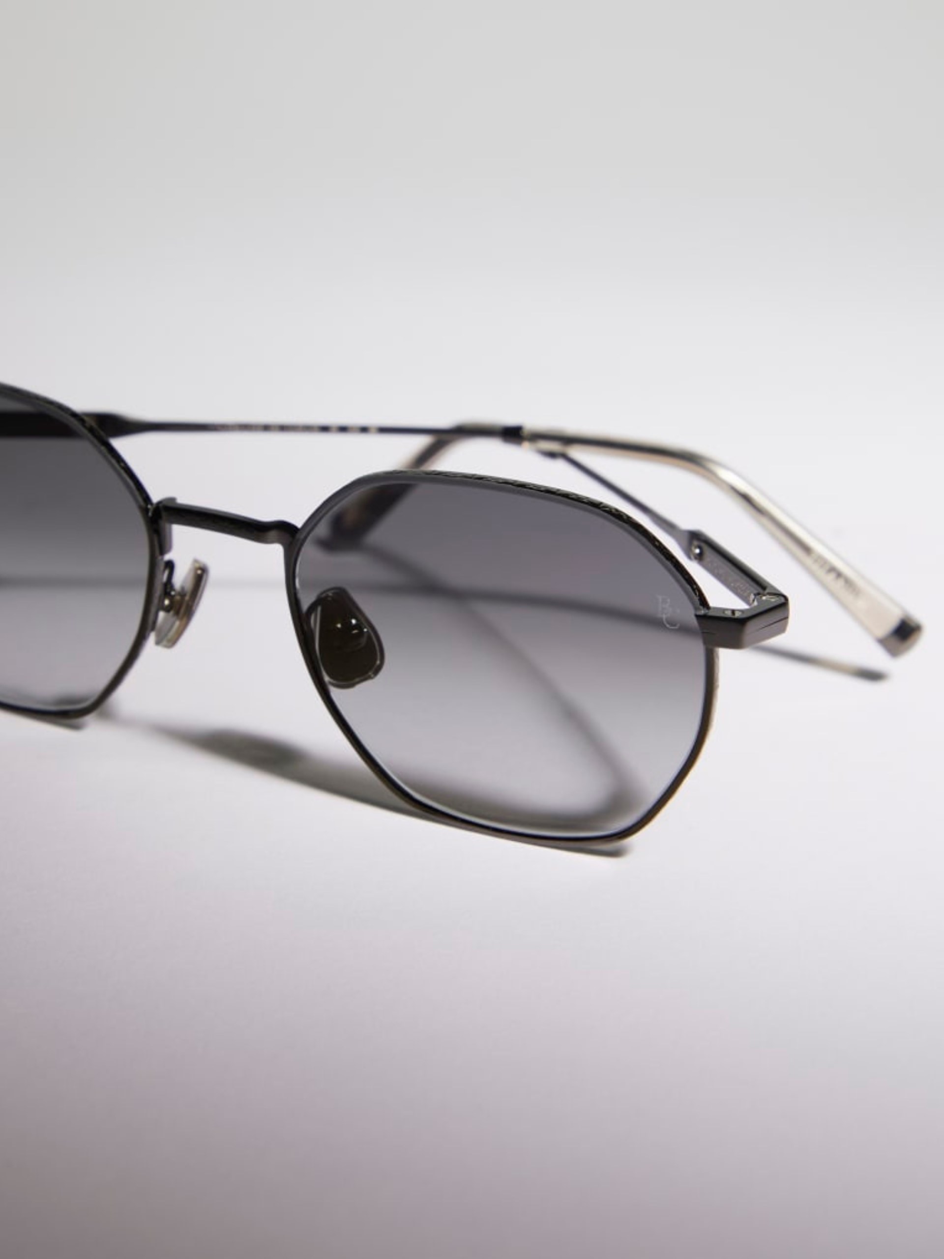 Brunello Cucinelli Intarsia Rays Titanium Grey Sunglasses