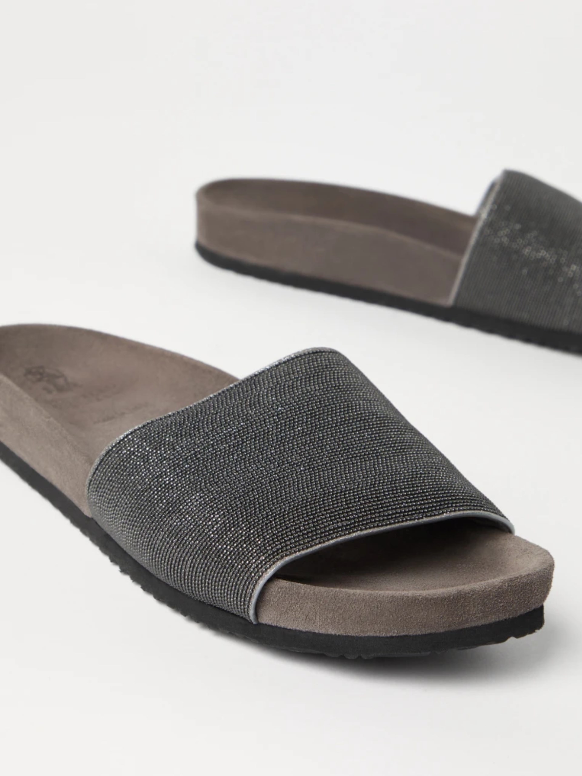 Шльопанці Brunello Cucinelli з оздобленням Monili