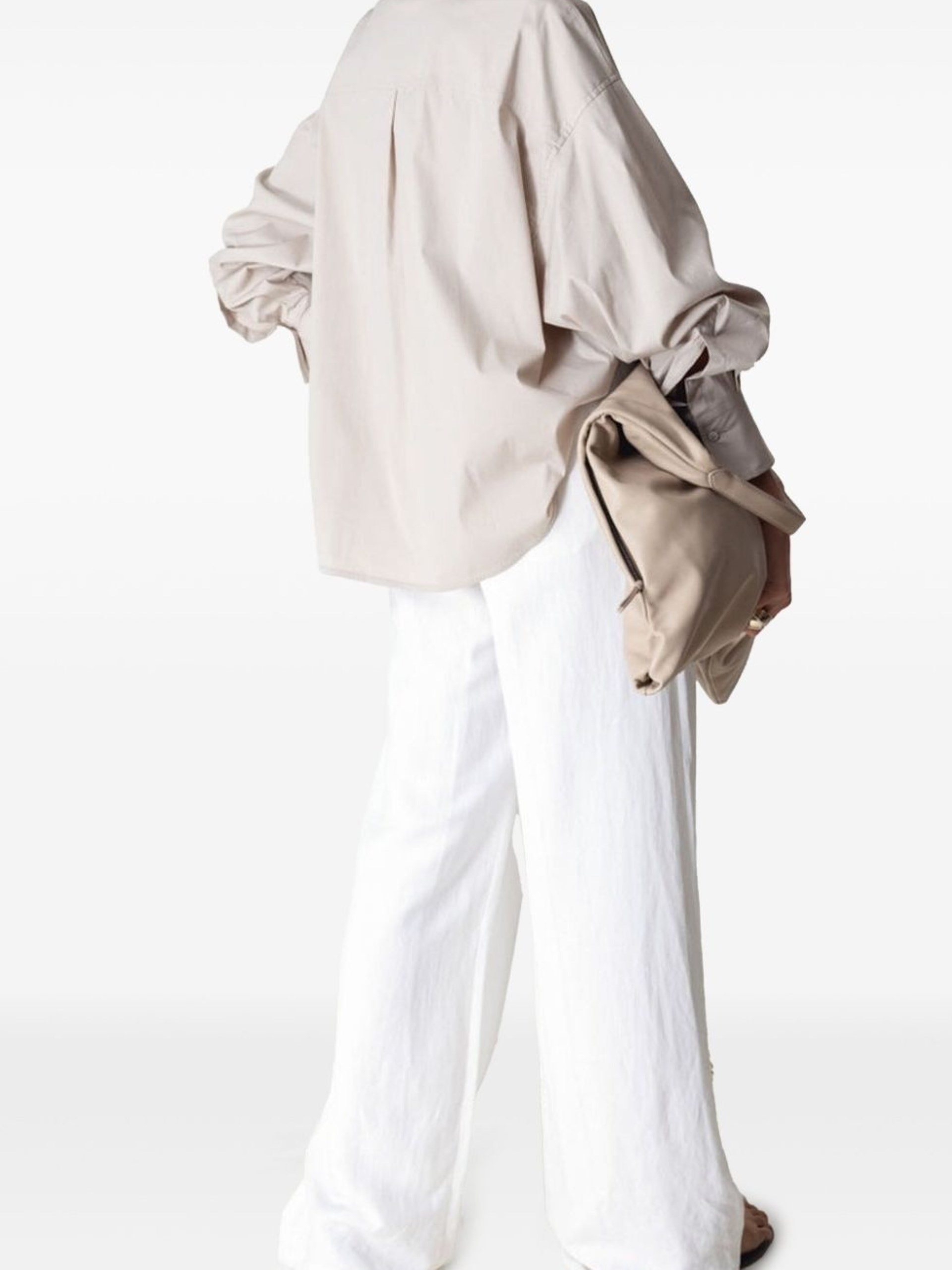 Brunello Cucinelli beige shirt with floral details on the collar