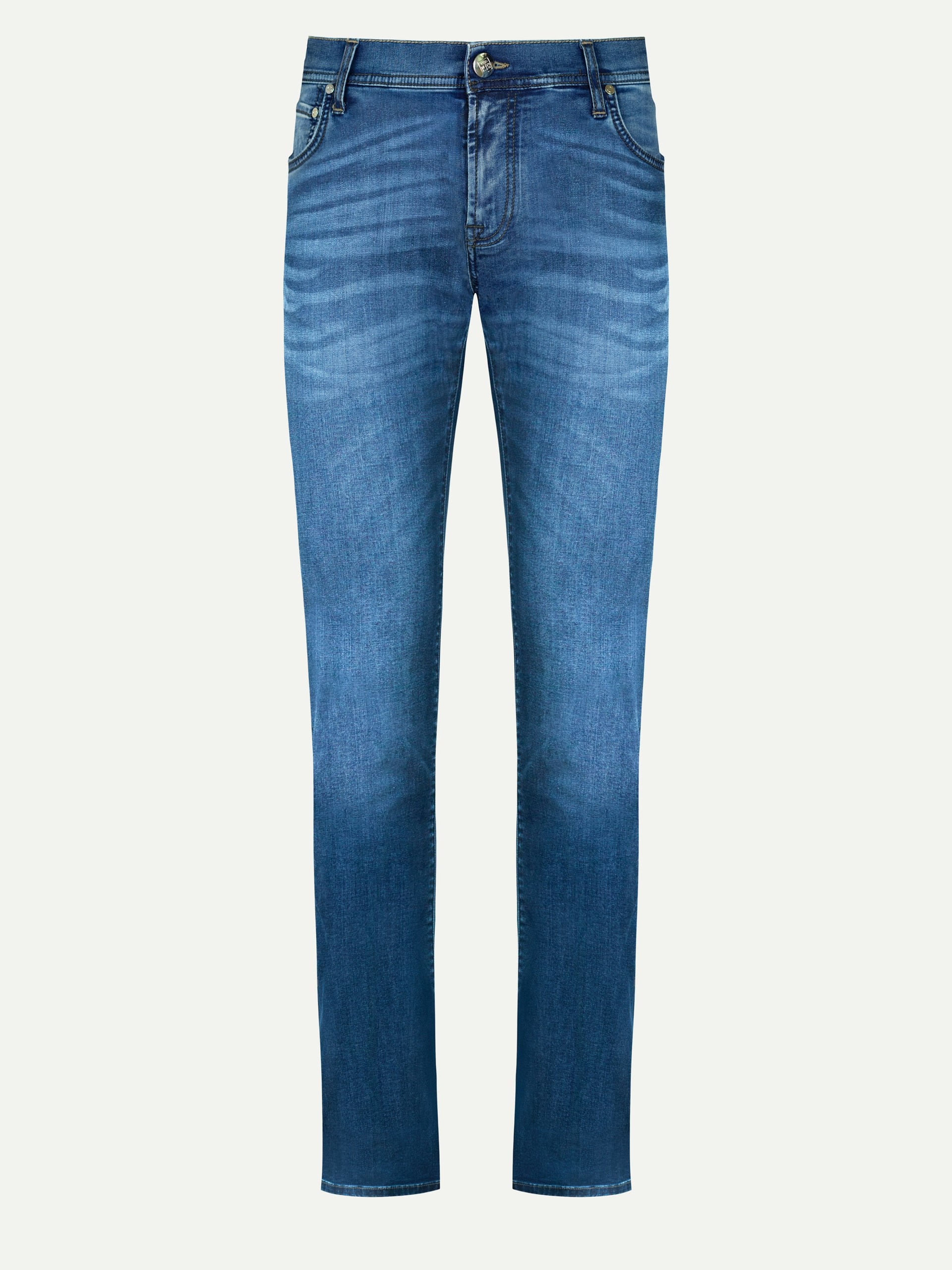 Corneliani Men's blue straight-cut jeans
