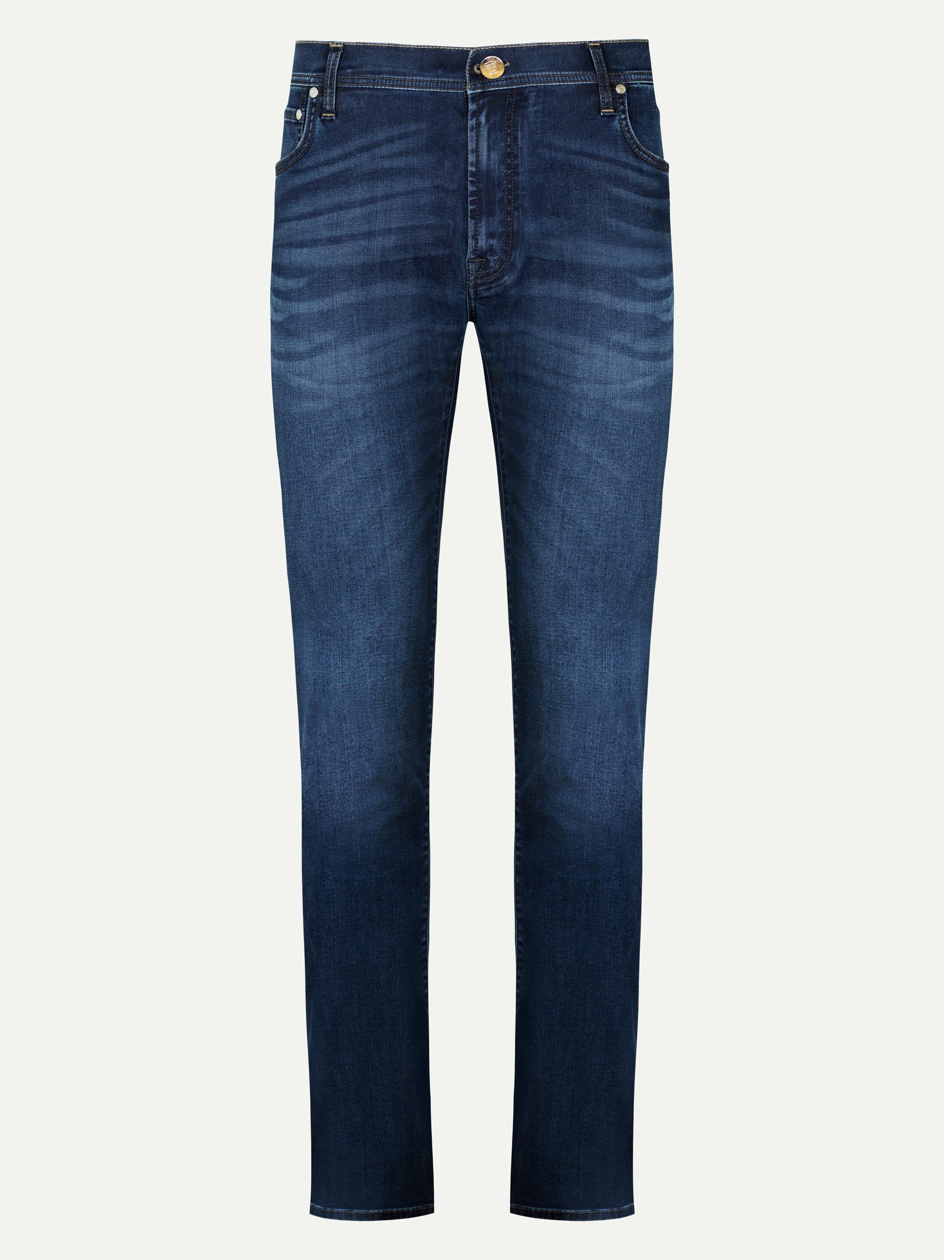Corneliani men's navy blue straight-leg jeans