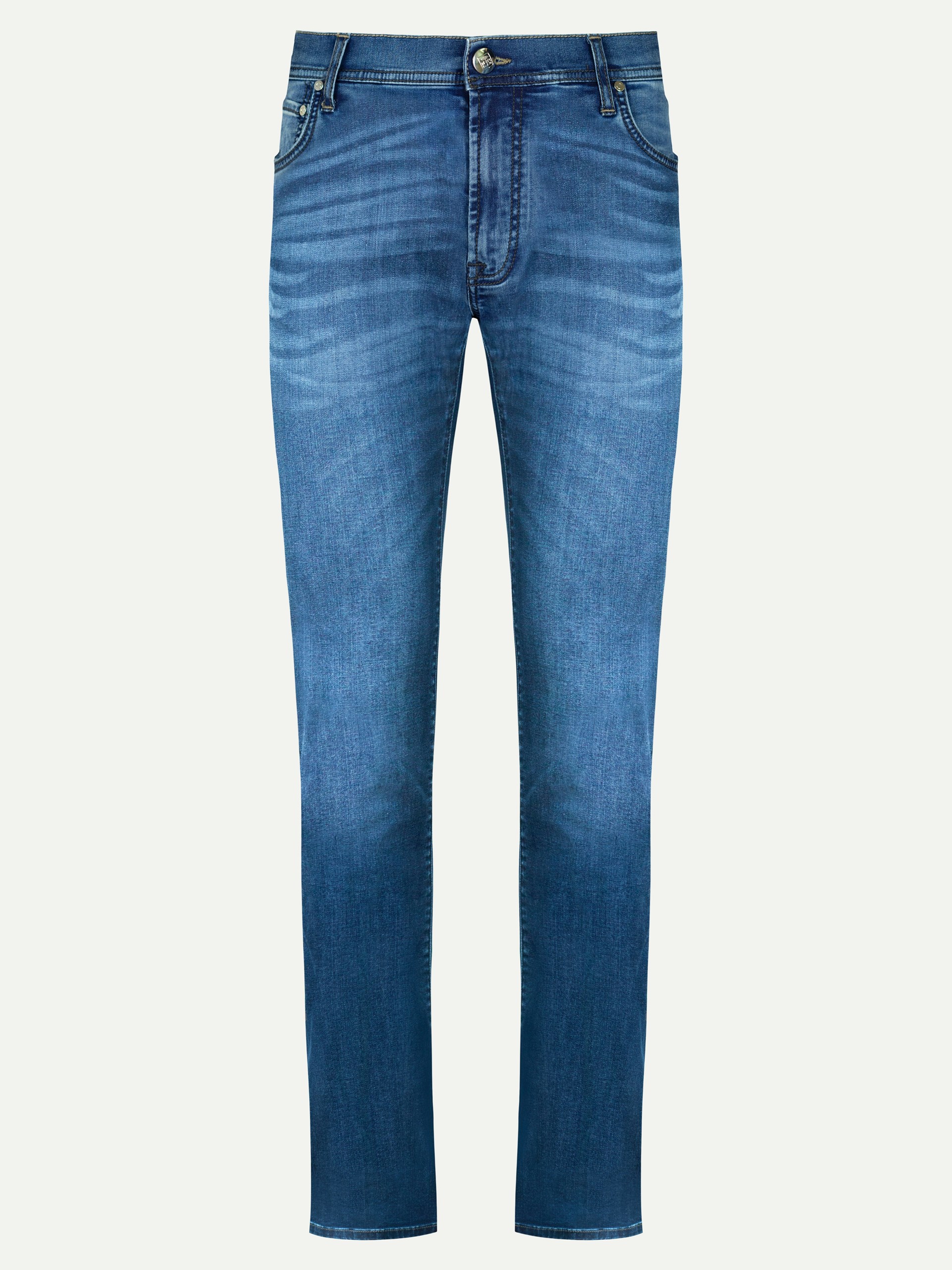 Corneliani Men's blue straight-cut jeans