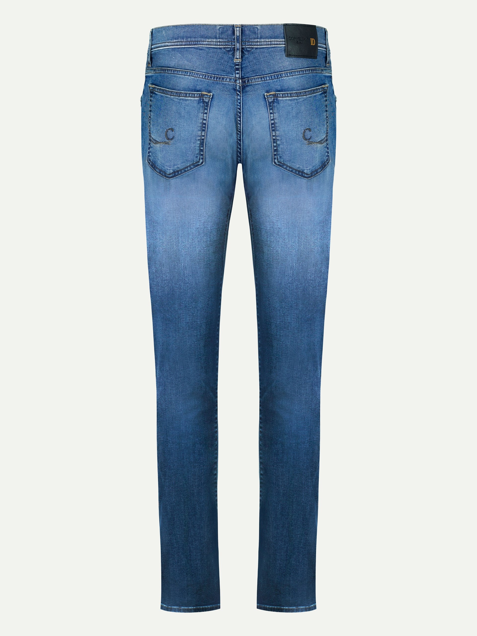 Corneliani Men's blue straight-cut jeans
