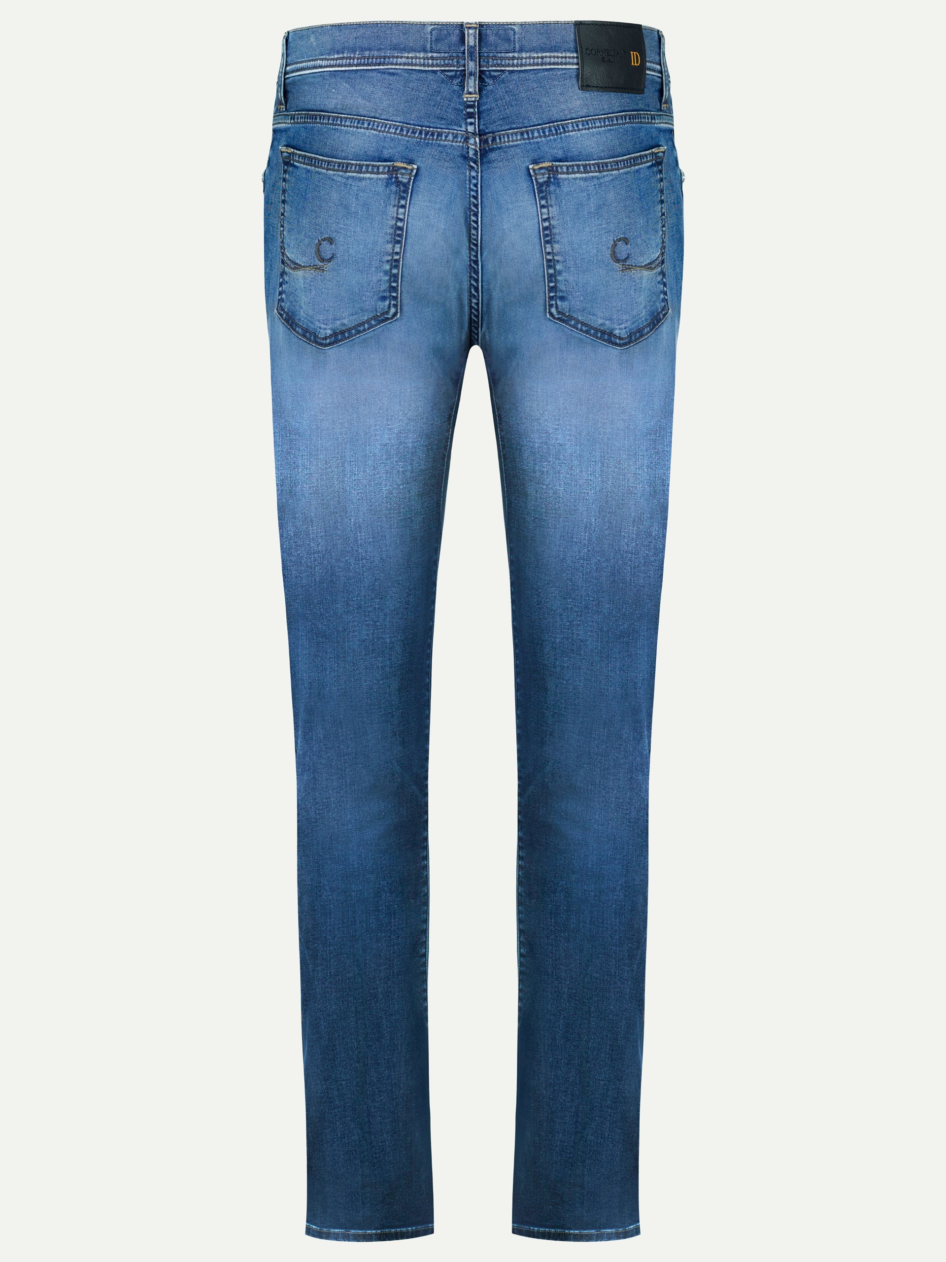 Corneliani Men's blue straight-cut jeans