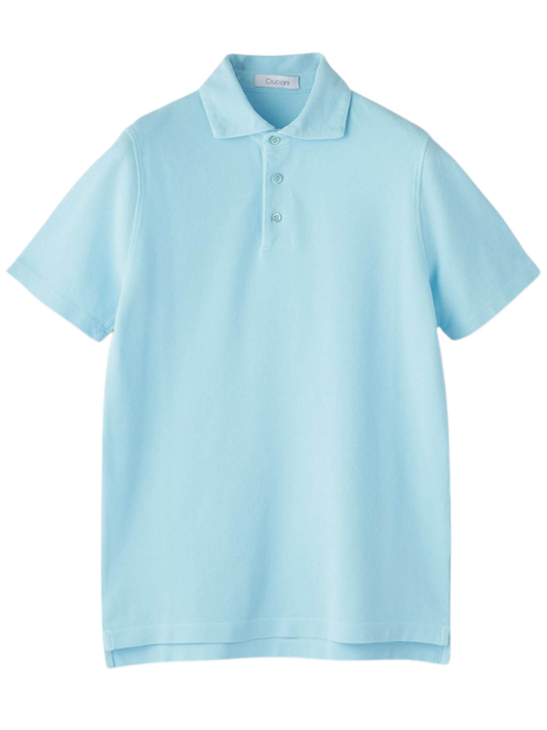 Men's blue Cruciani cotton polo shirt
