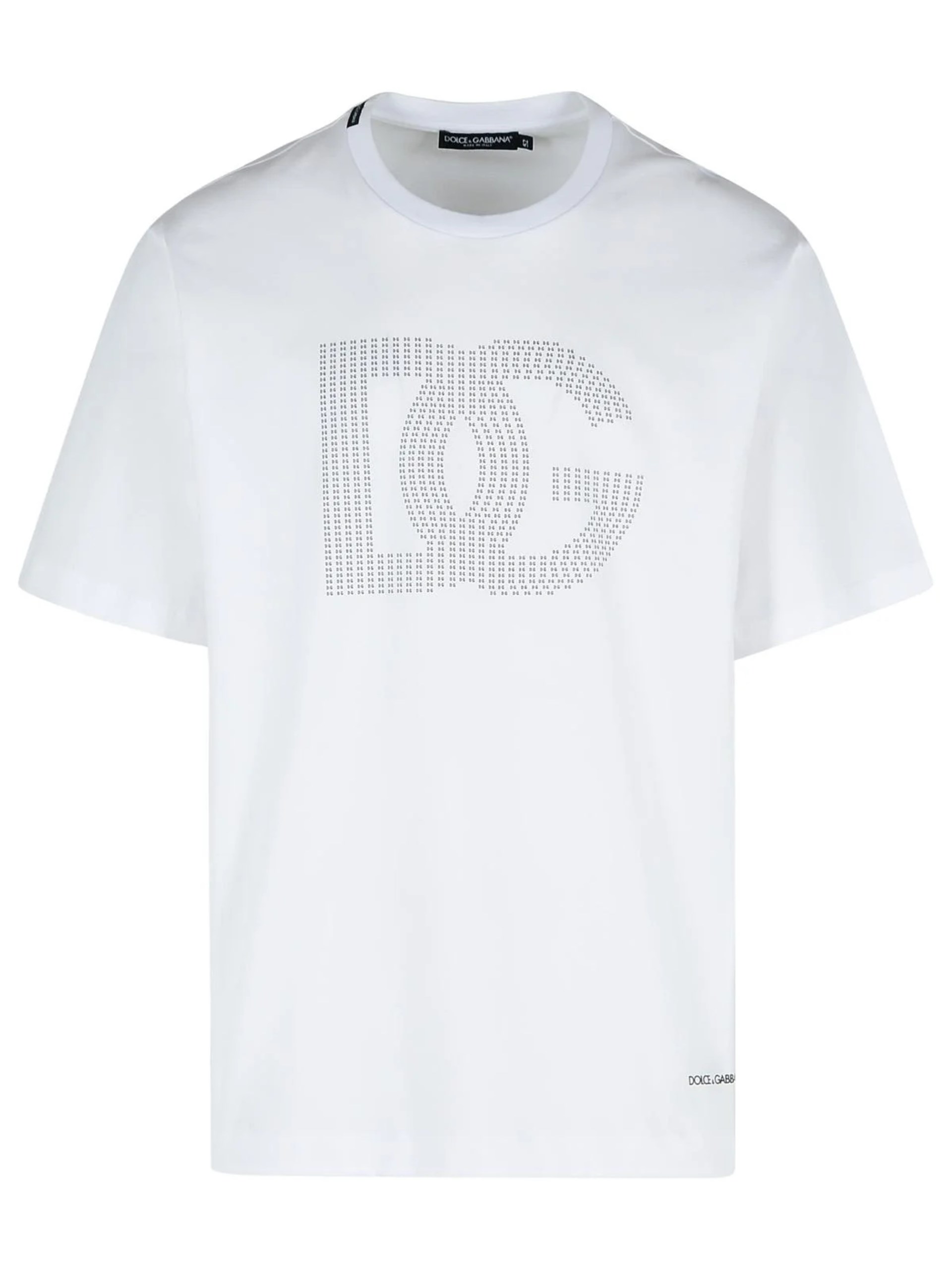 Dolce&Gabbana men's white T-shirt with DG logo print