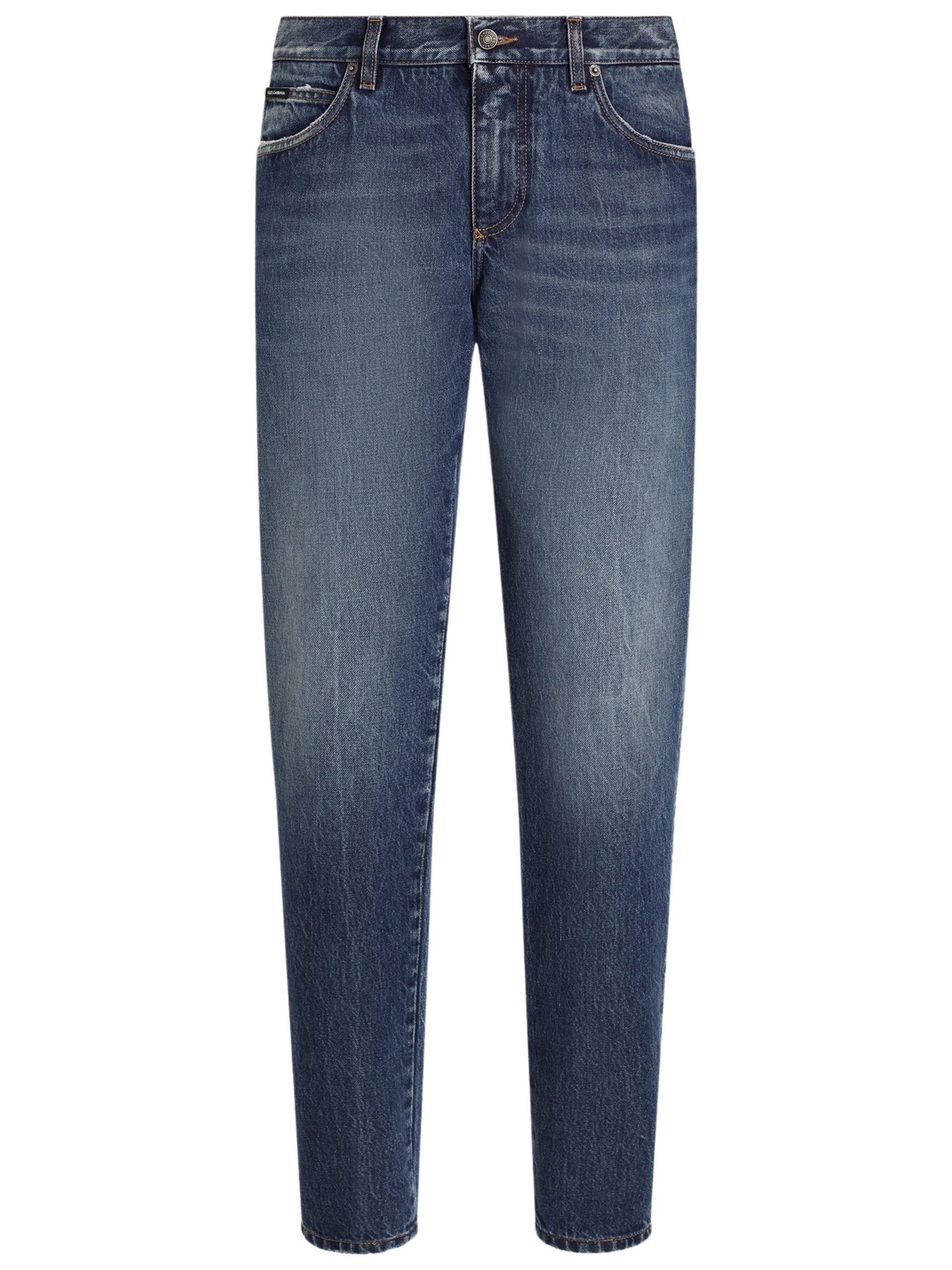 Dolce&Gabbana men's dark blue jeans with a classic fit