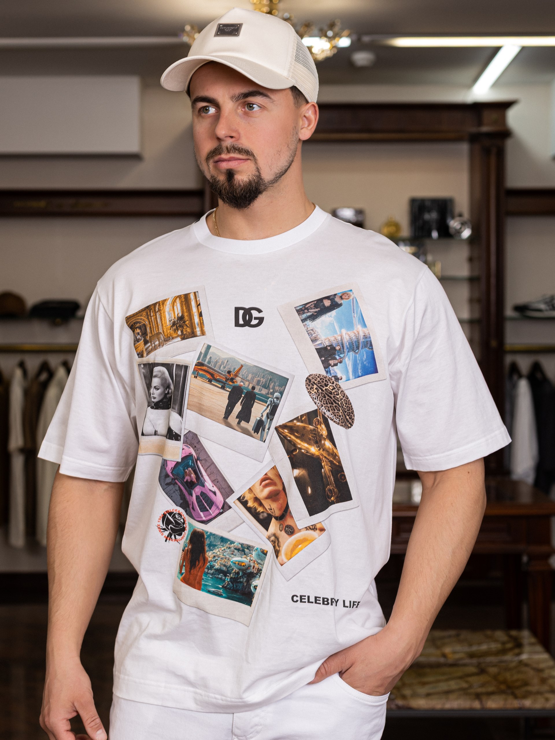 Dolce&Gabbana Cotton T-shirt with postcard print