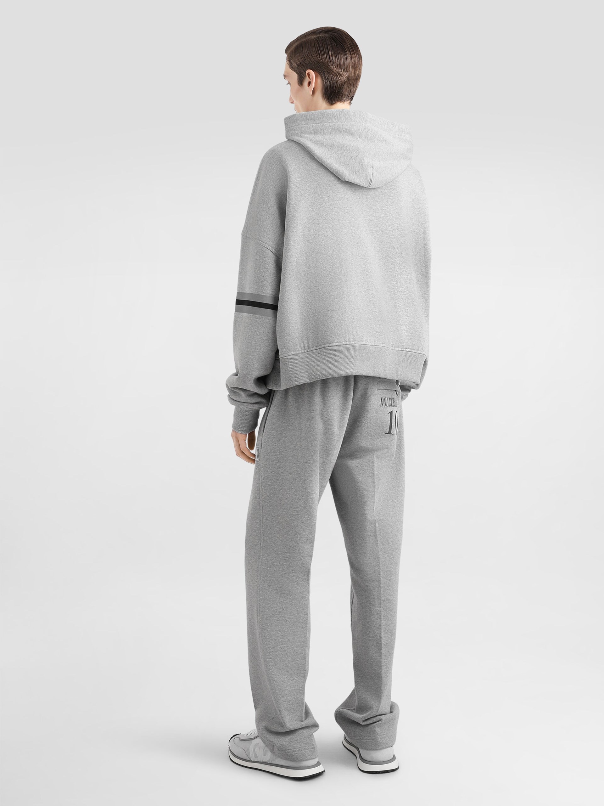 Dolce&Gabbana men's grey jogger pants with a sporty fit