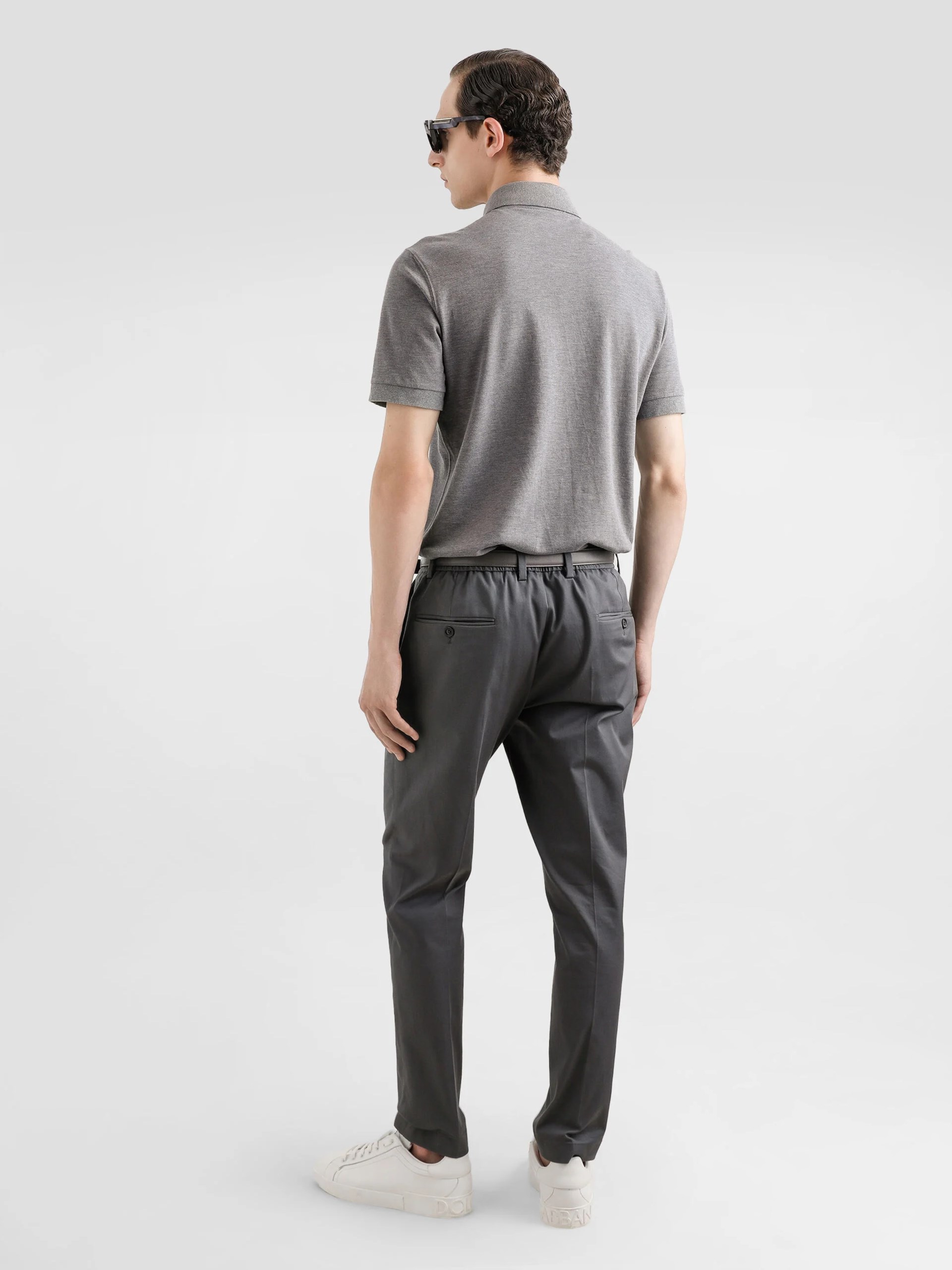 Dolce&Gabbana men's gray classic-cut pants