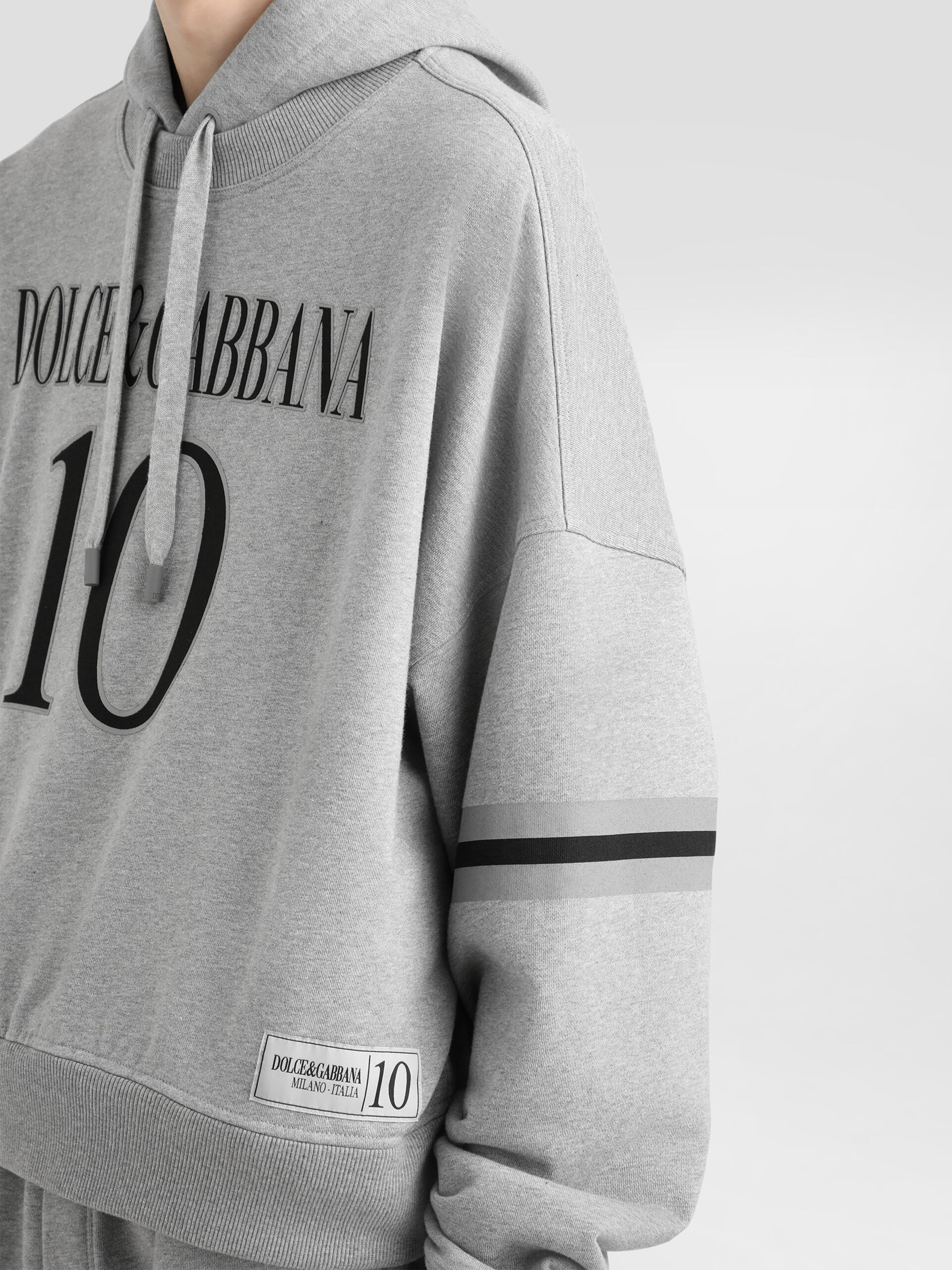 Чоловічий сірий бавовняний світшот Dolce&Gabbana з логотипом