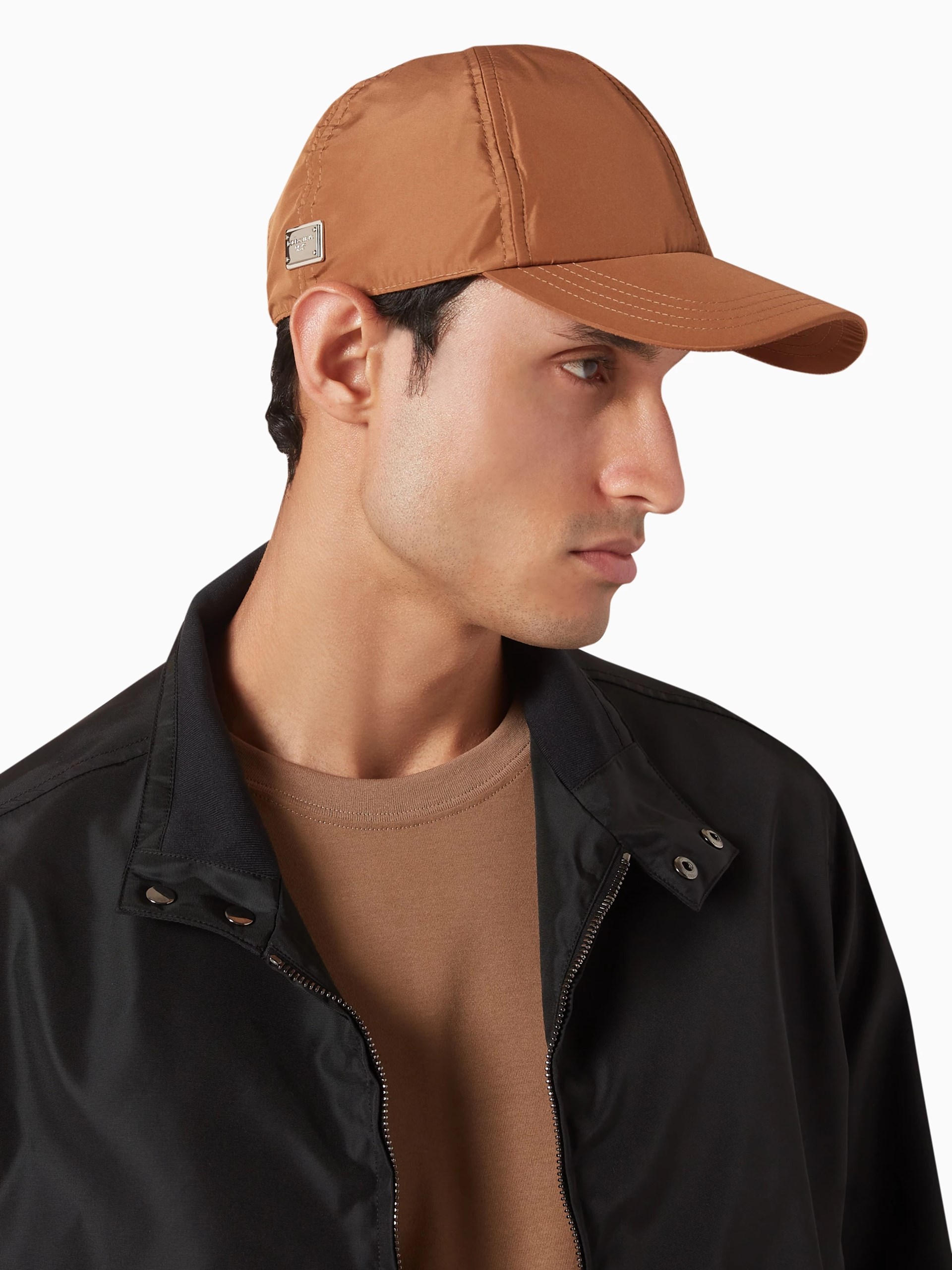 DOLCE&GABBANA LOGO BROWN CAP FOR MEN