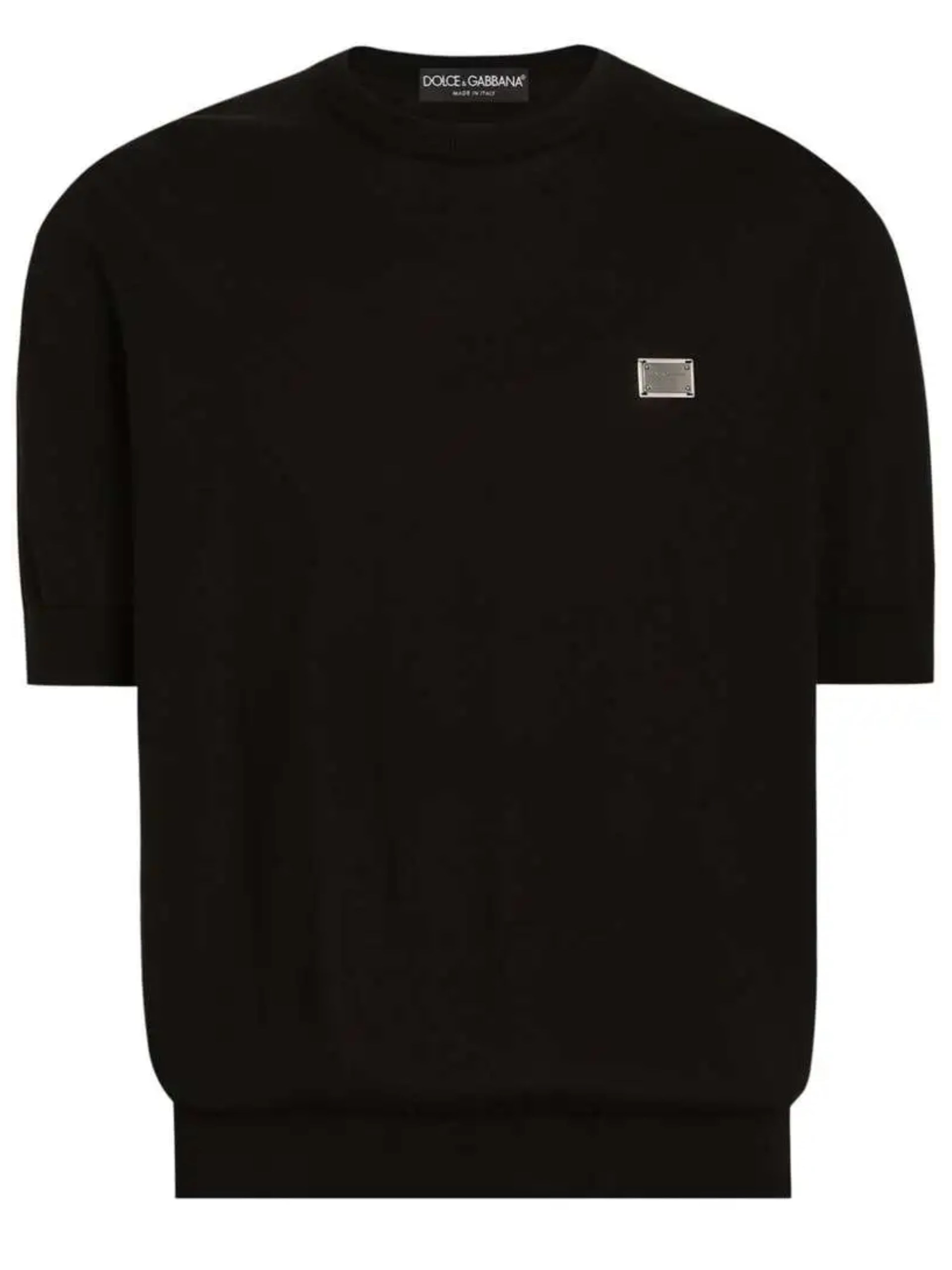 Dolce&Gabbana Men's black knitted T-shirt